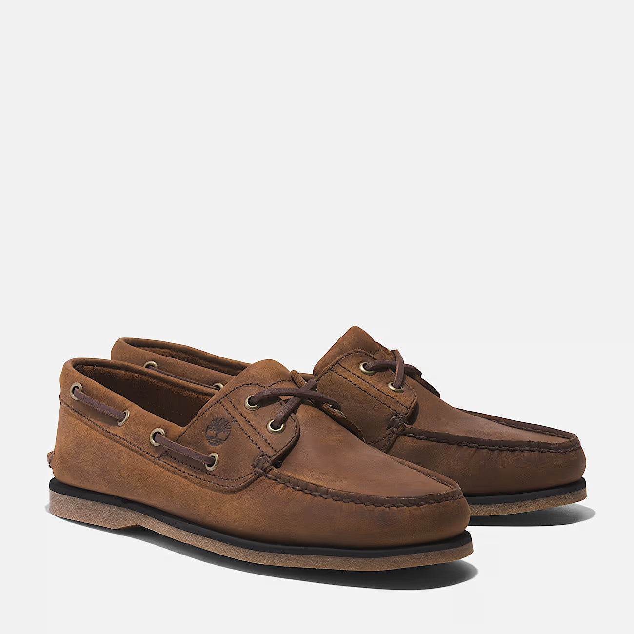 TIMBERLAND VELA CLASSIC BOAT SHOE MEDIUM BROWN FULL GRAIN