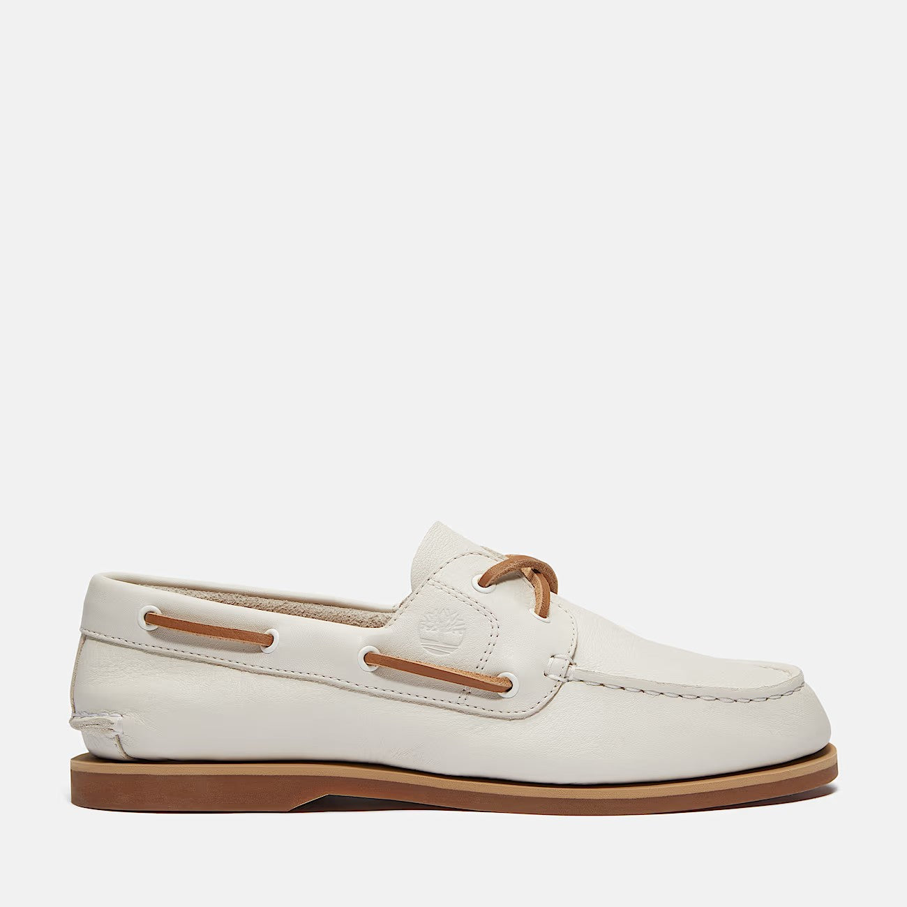 TIMBERLAND VELA CLASSIC BOAT SHOE NATURAL FULL GRAIN WHITE