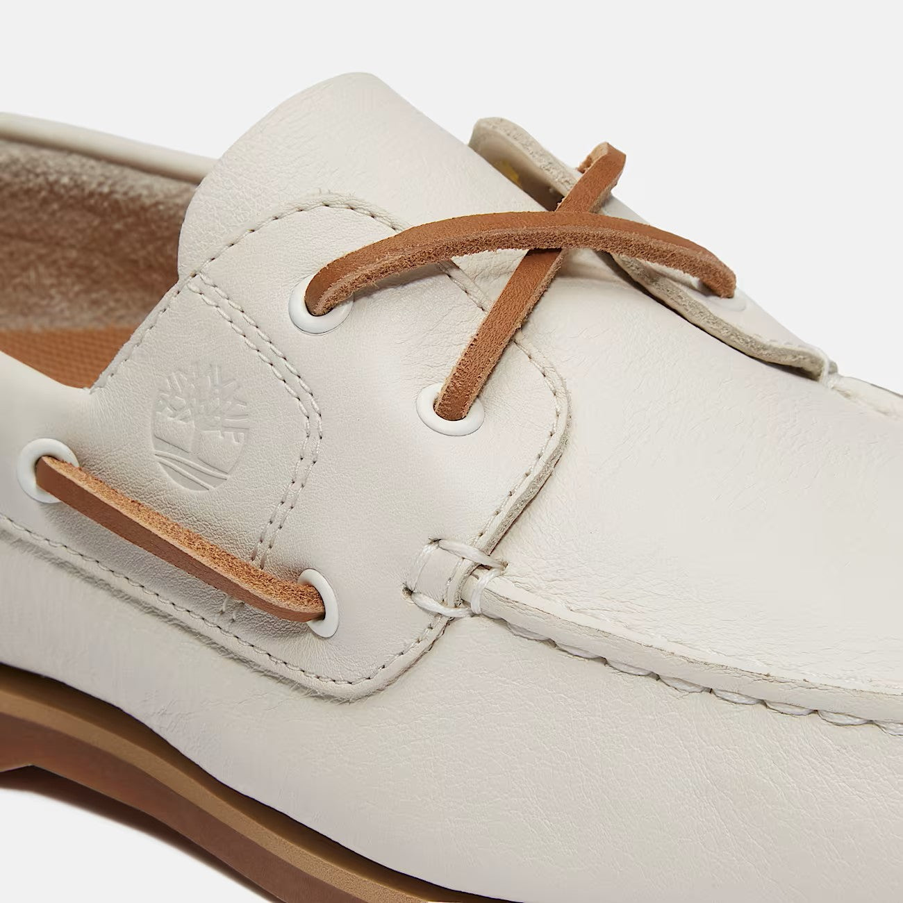 TIMBERLAND VELA CLASSIC BOAT SHOE NATURAL FULL GRAIN WHITE