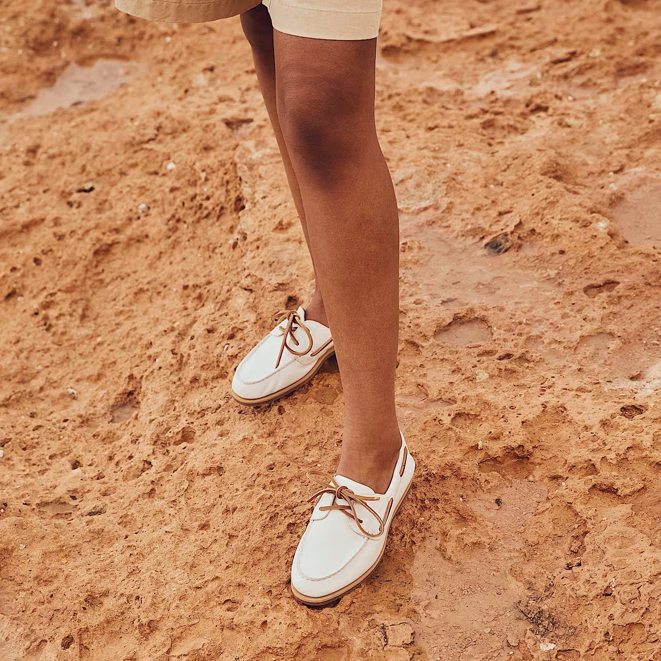 TIMBERLAND VELA CLASSIC BOAT SHOE NATURAL FULL GRAIN WHITE