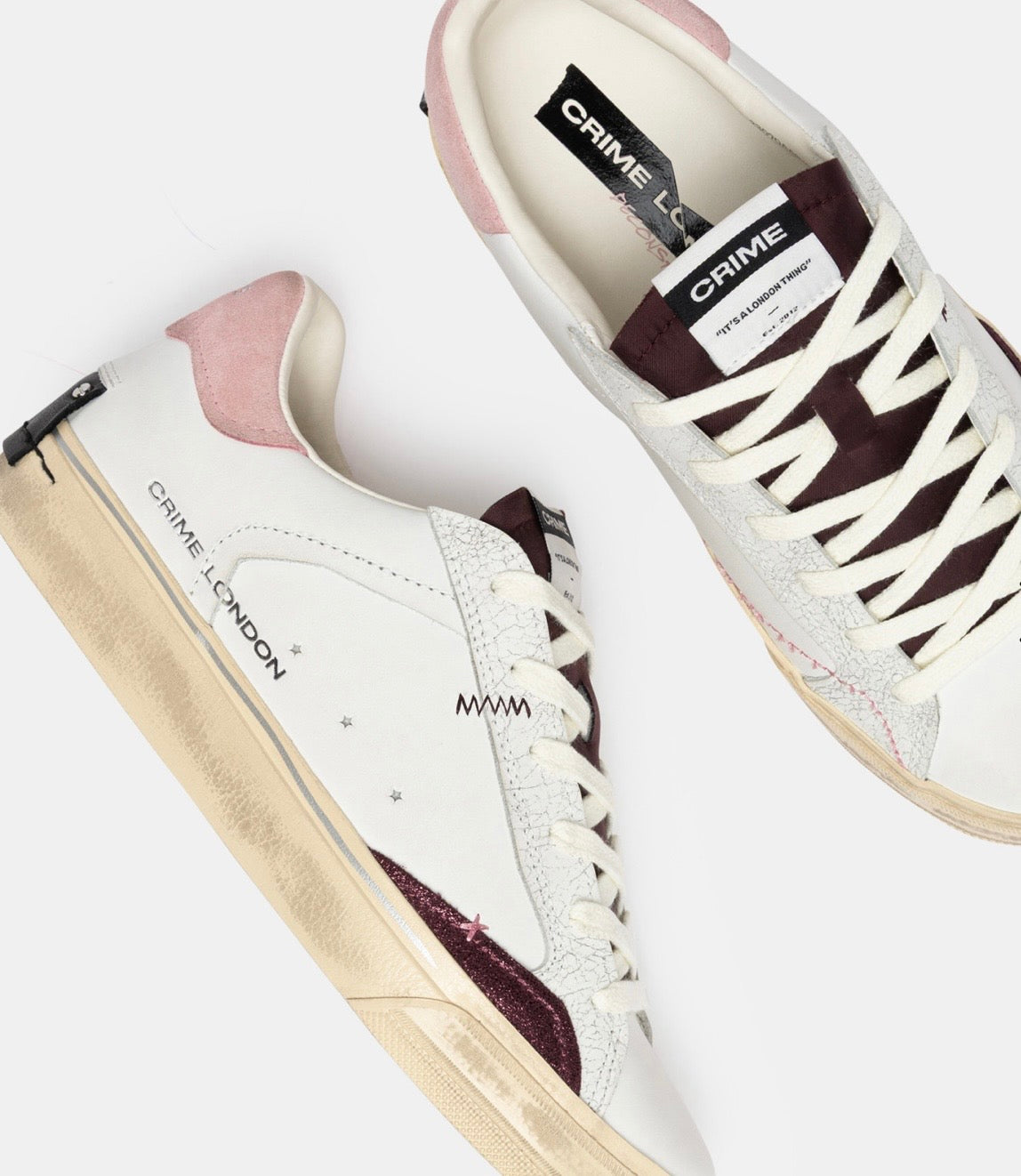 CRIME LONDON SNEAKER DECONSTRUCTED DUSTY ROSE 23070AA9