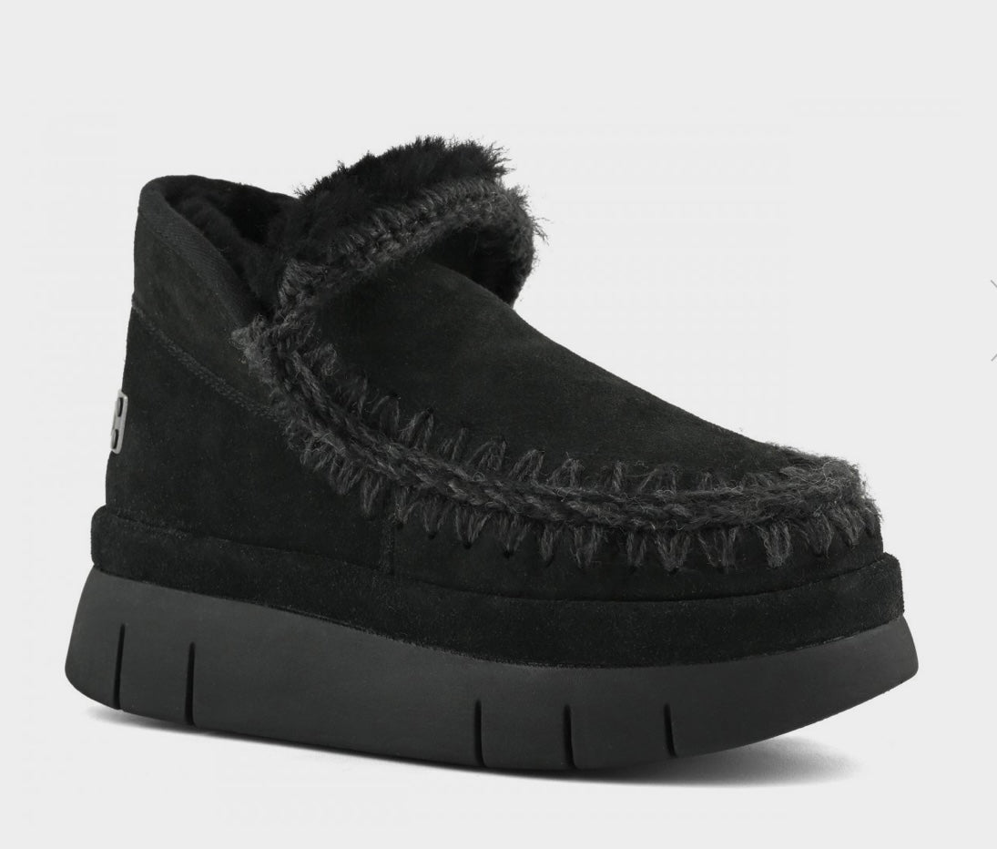 MOU BOUNCE WELT SNEAKER SUEDE BKBK