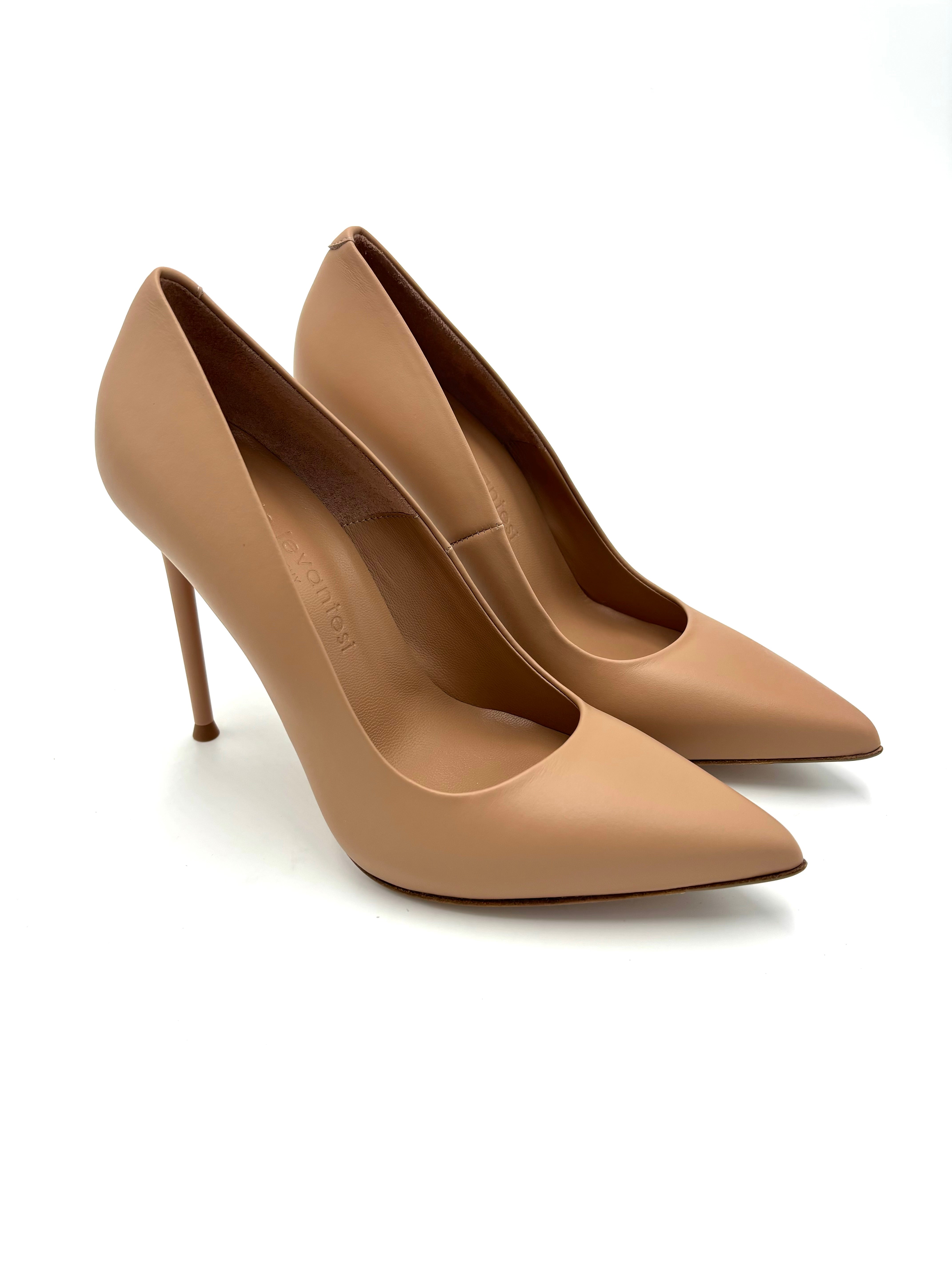 LEVANTESI DECOLLETE TACCO SPILLO QUENN5 CALF CAPPUCCINO