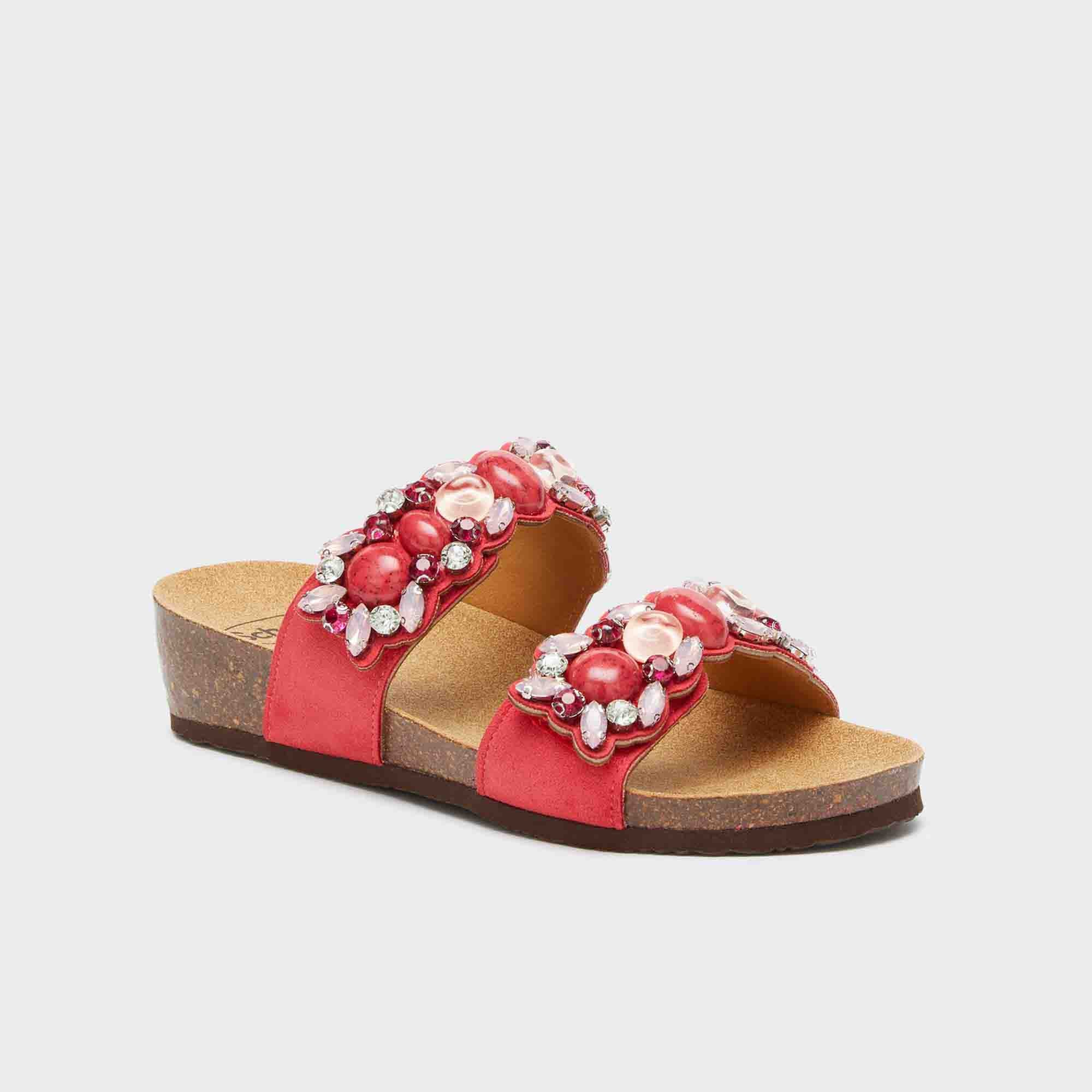 SCHOLL PALAU 2 STRAPS ROSSO