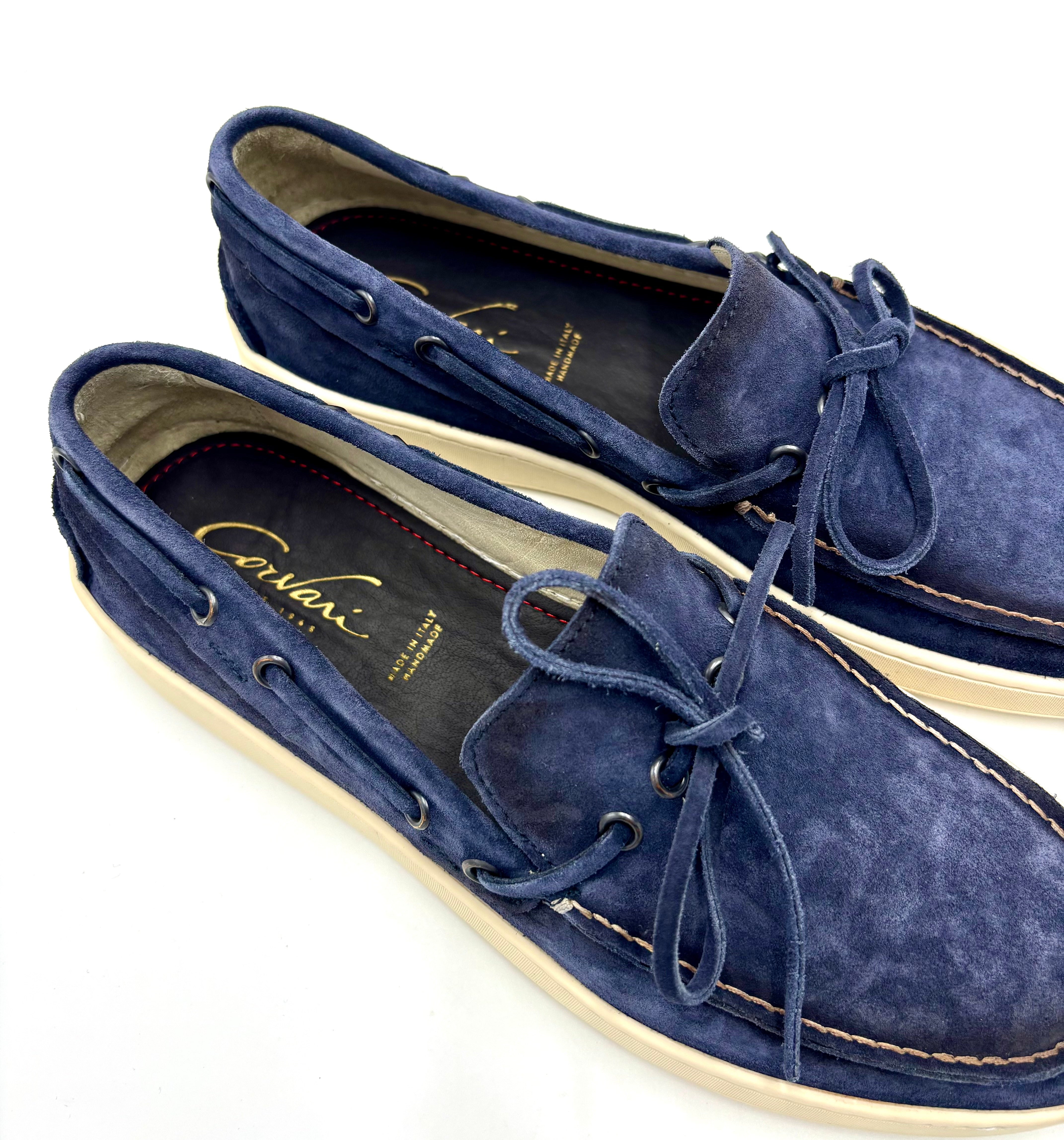 MOCASSINO ARTIGIANALE CORVARI 1942 SOFTY BLU
