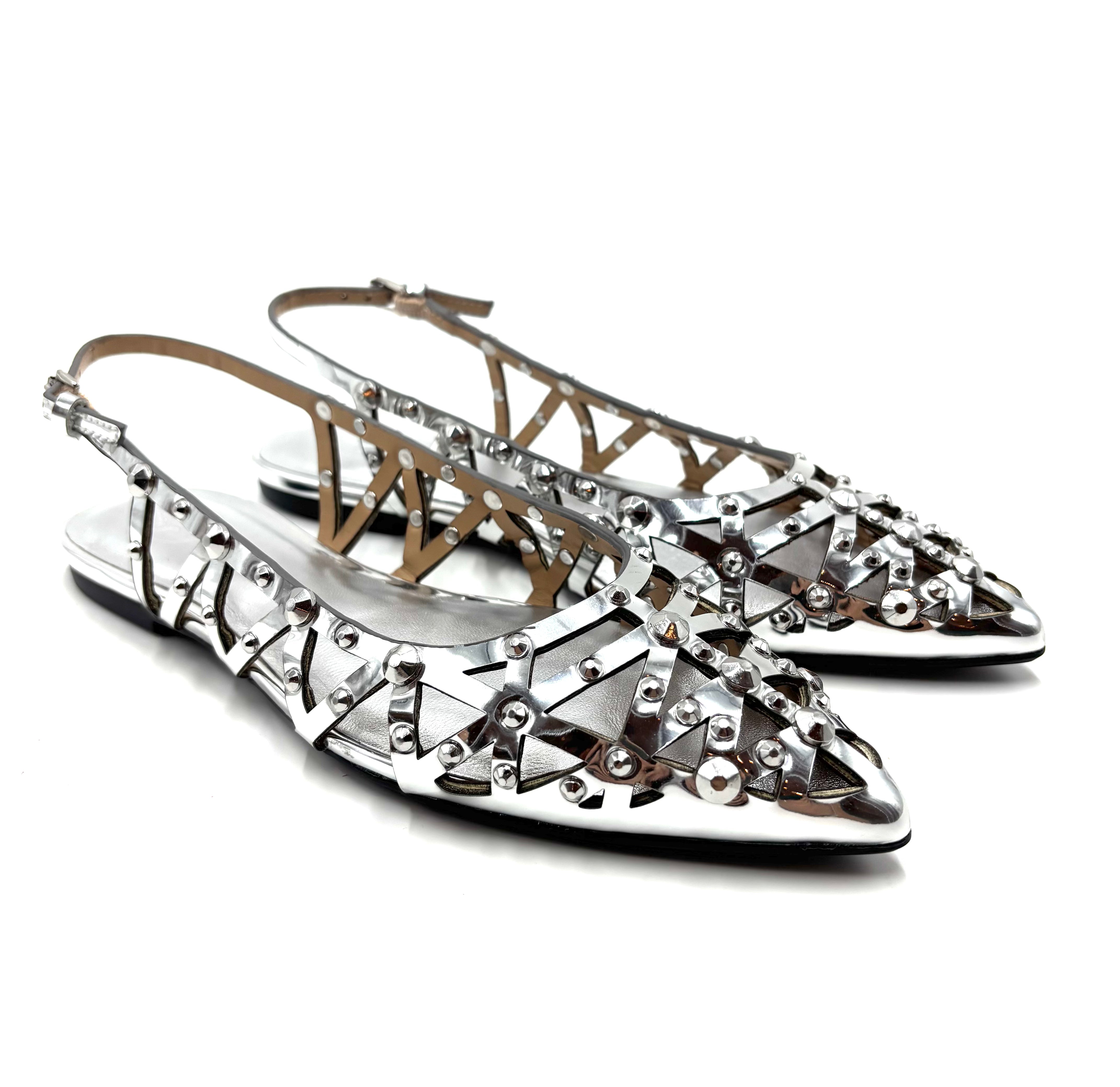 ASH BAZAAR LEATHER SILVER