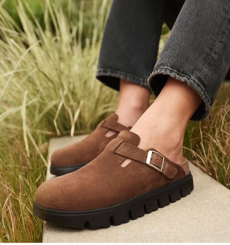 BIRKENSTOCK BOSTON PAP CHUNKY DARK TEA