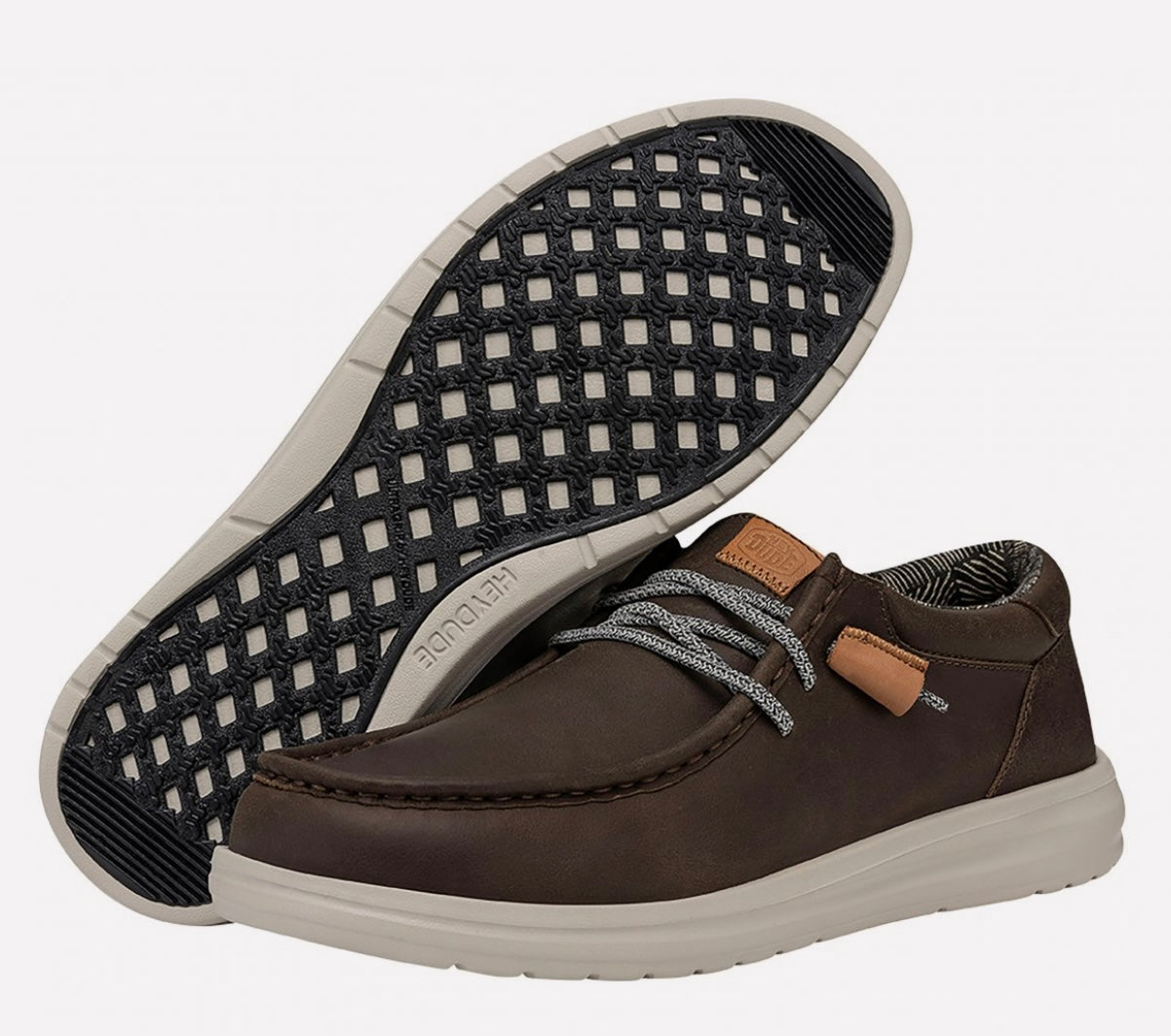 DUDE WALLY GRIP CRAFT LEATHER GREY