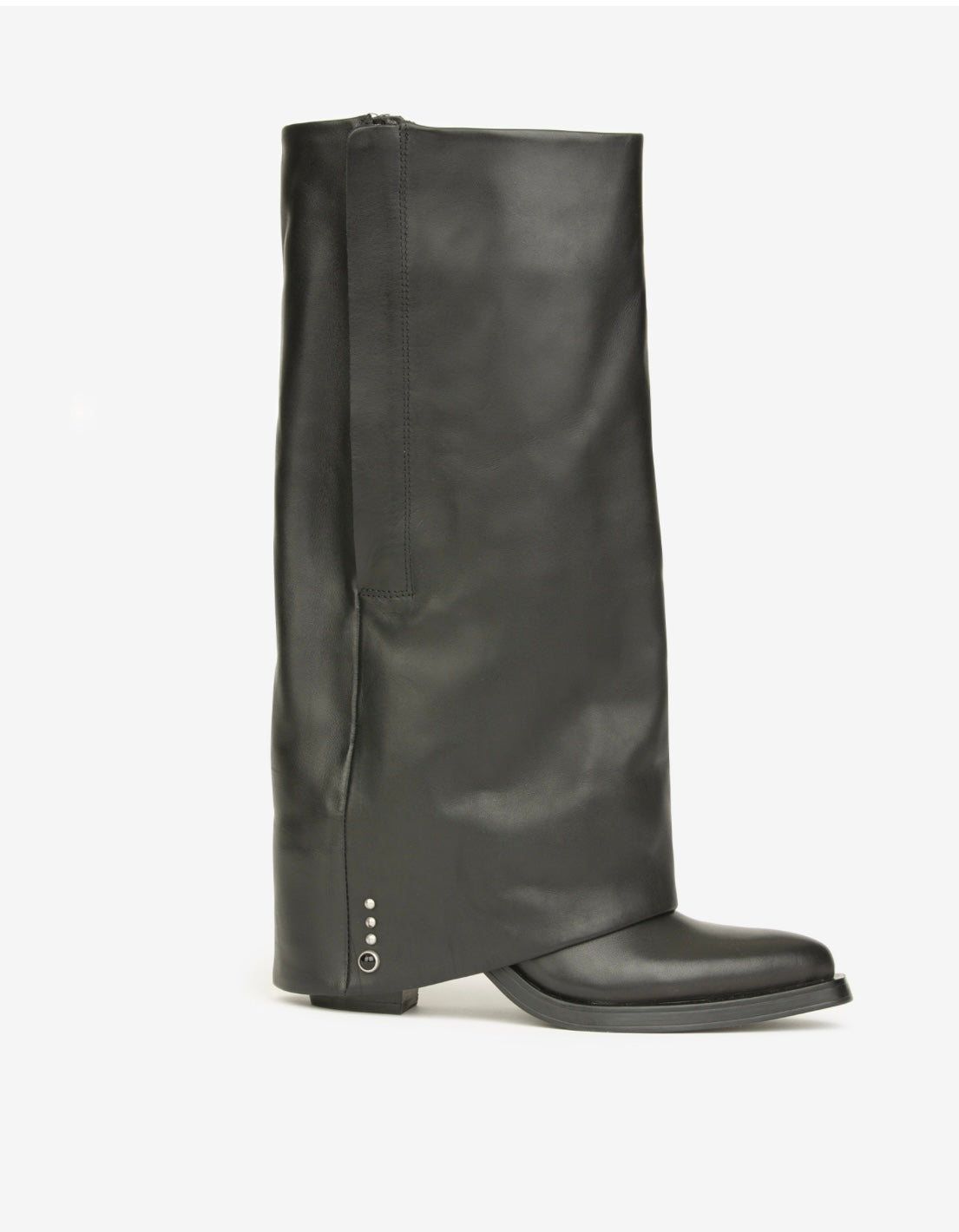 ASH JACKSON STIVALE RISVOLTO BORCHIA NERO