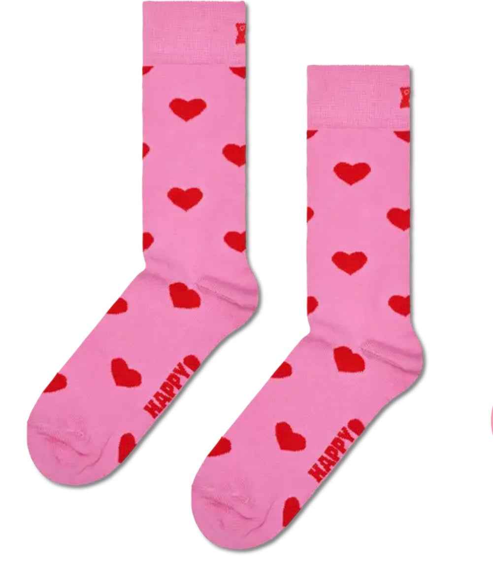HAPPY SOCKS CUORI ROSA