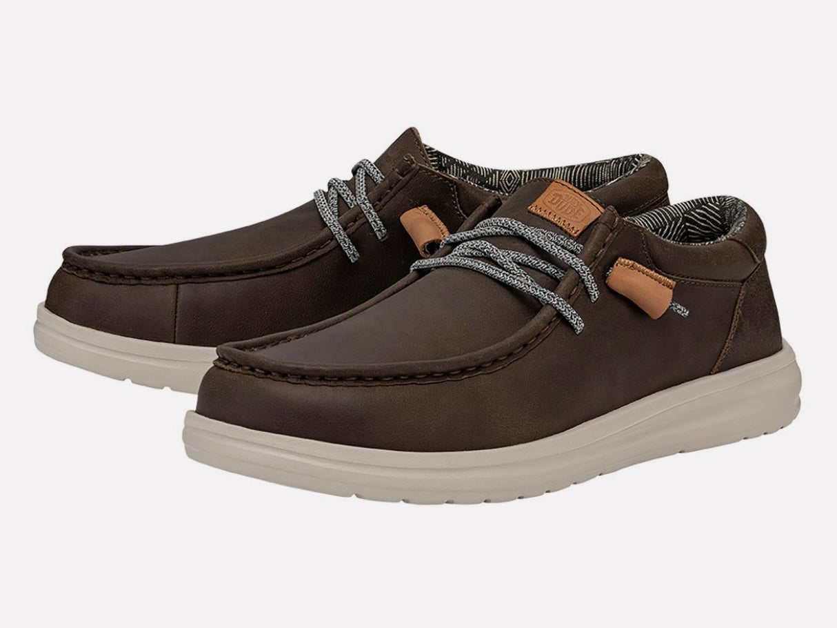 DUDE WALLY GRIP CRAFT LEATHER GREY