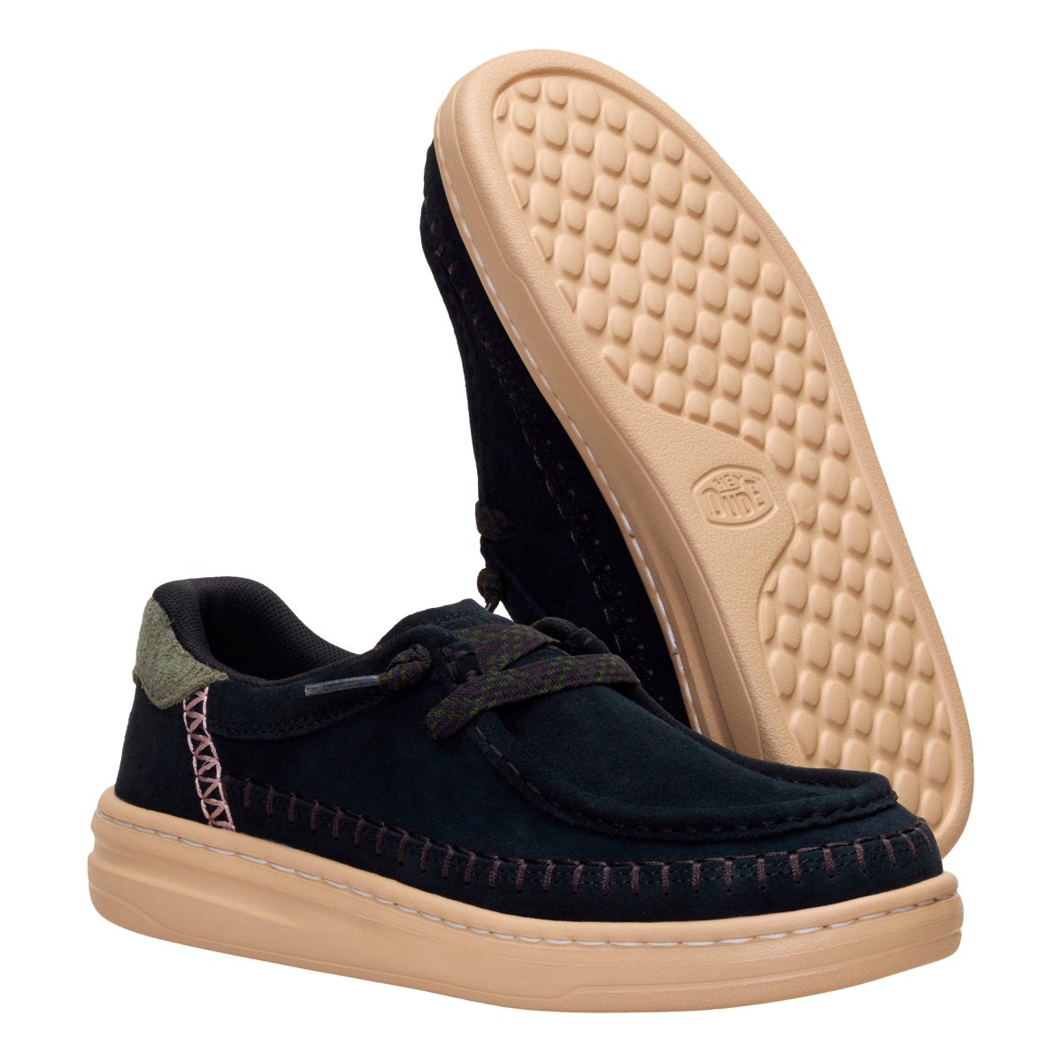 DUDE 45619 HARPER MOC CRAFTED SUEDE BLACK