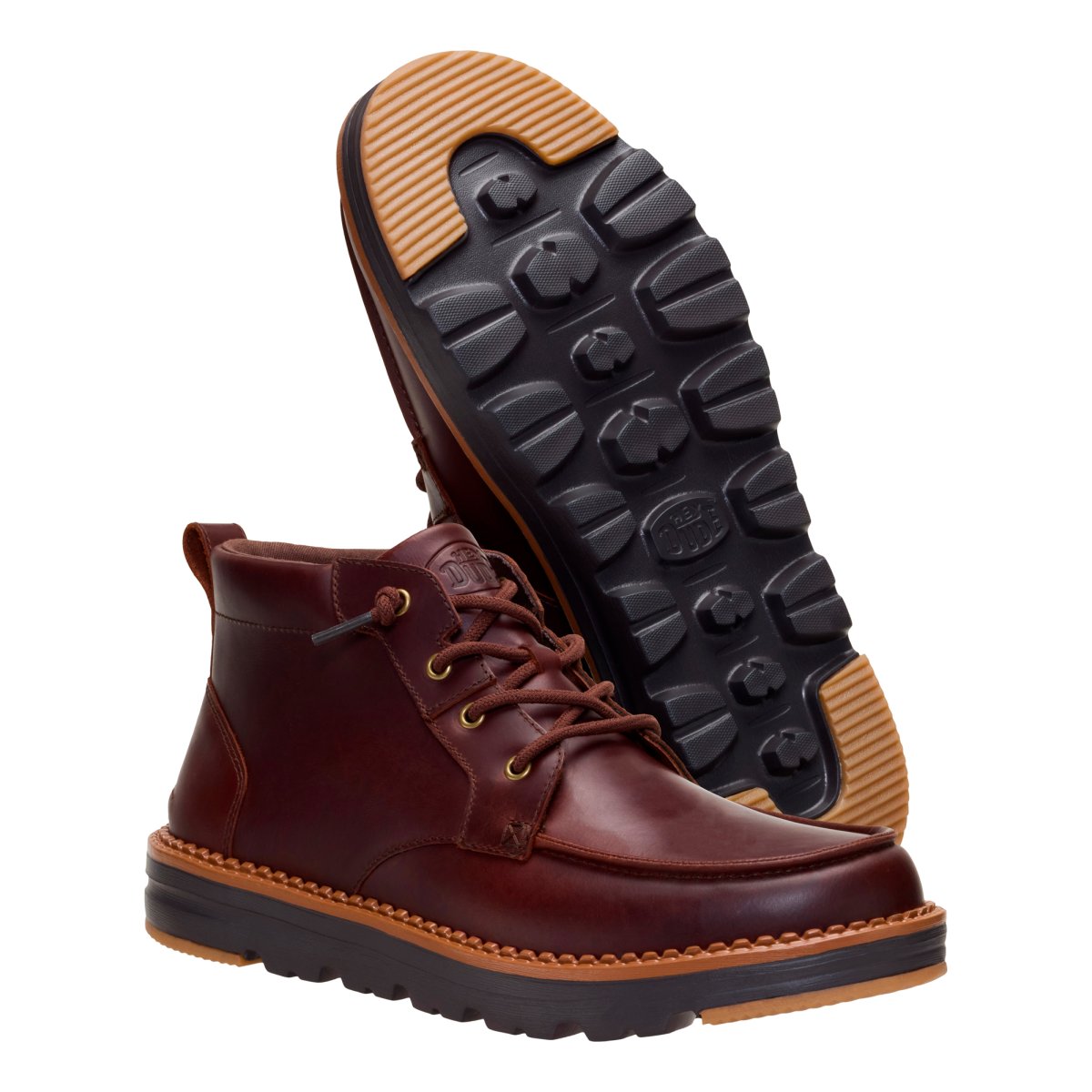 DUDE 45878 FLINT BOOT LEATHER ARGAN OIL CHOCOLATE TORTE