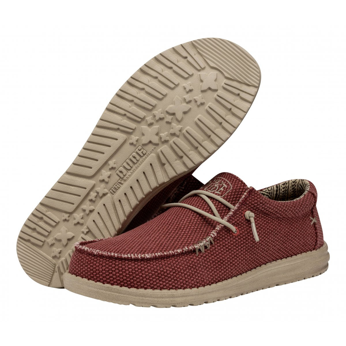DUDE WALLY BRAIDED POMPEIAN RED