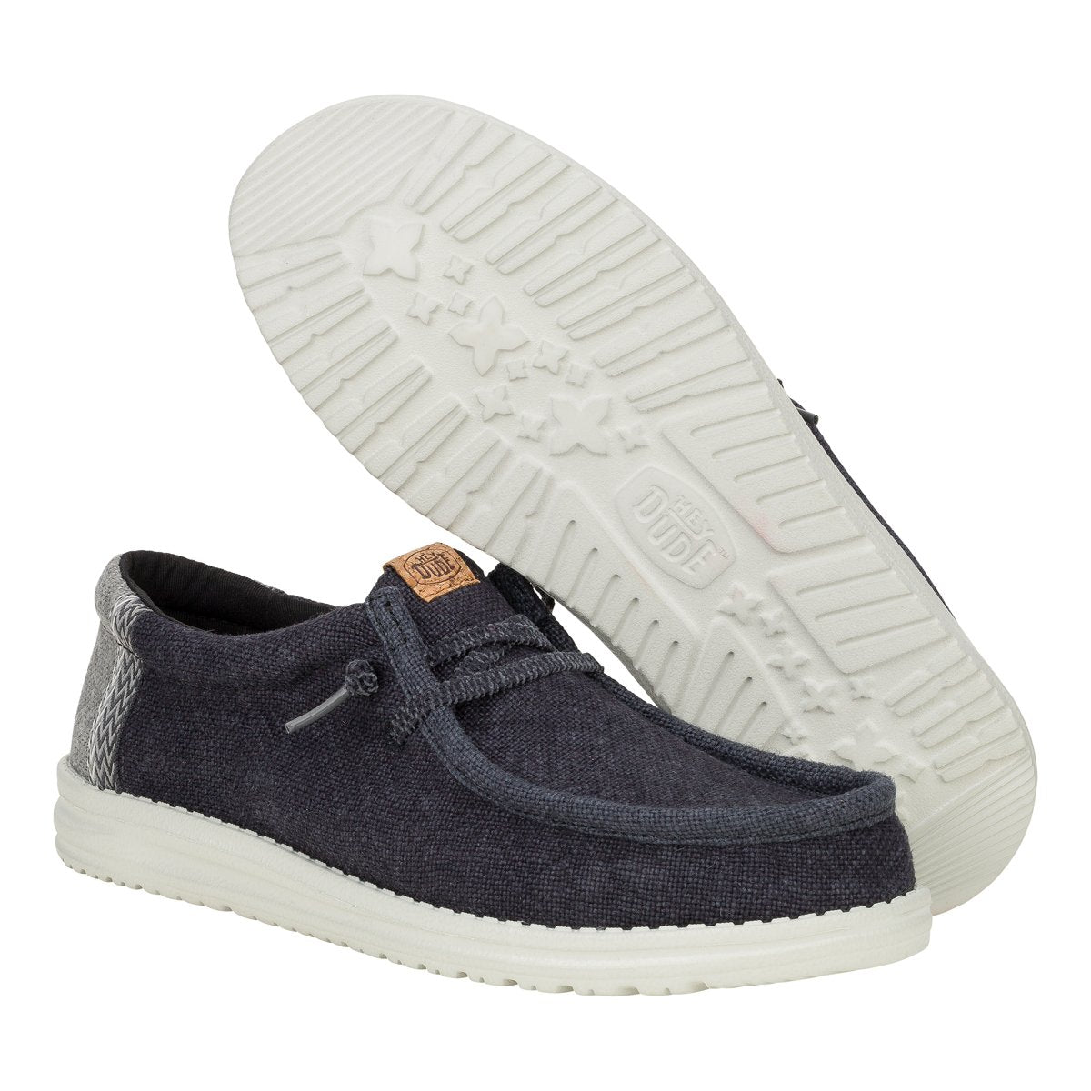 DUDE WALLY JUTE BLACK/GRANITE GREY
