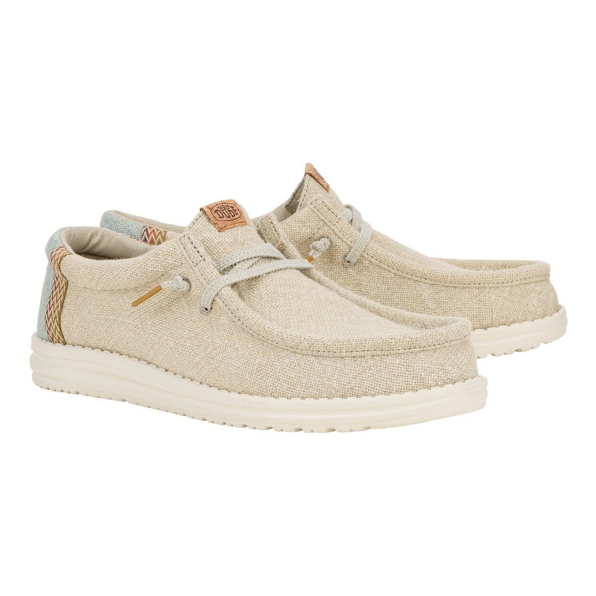 DUDE WALLY JUTE STONE GREY/ICEBERG GREEN