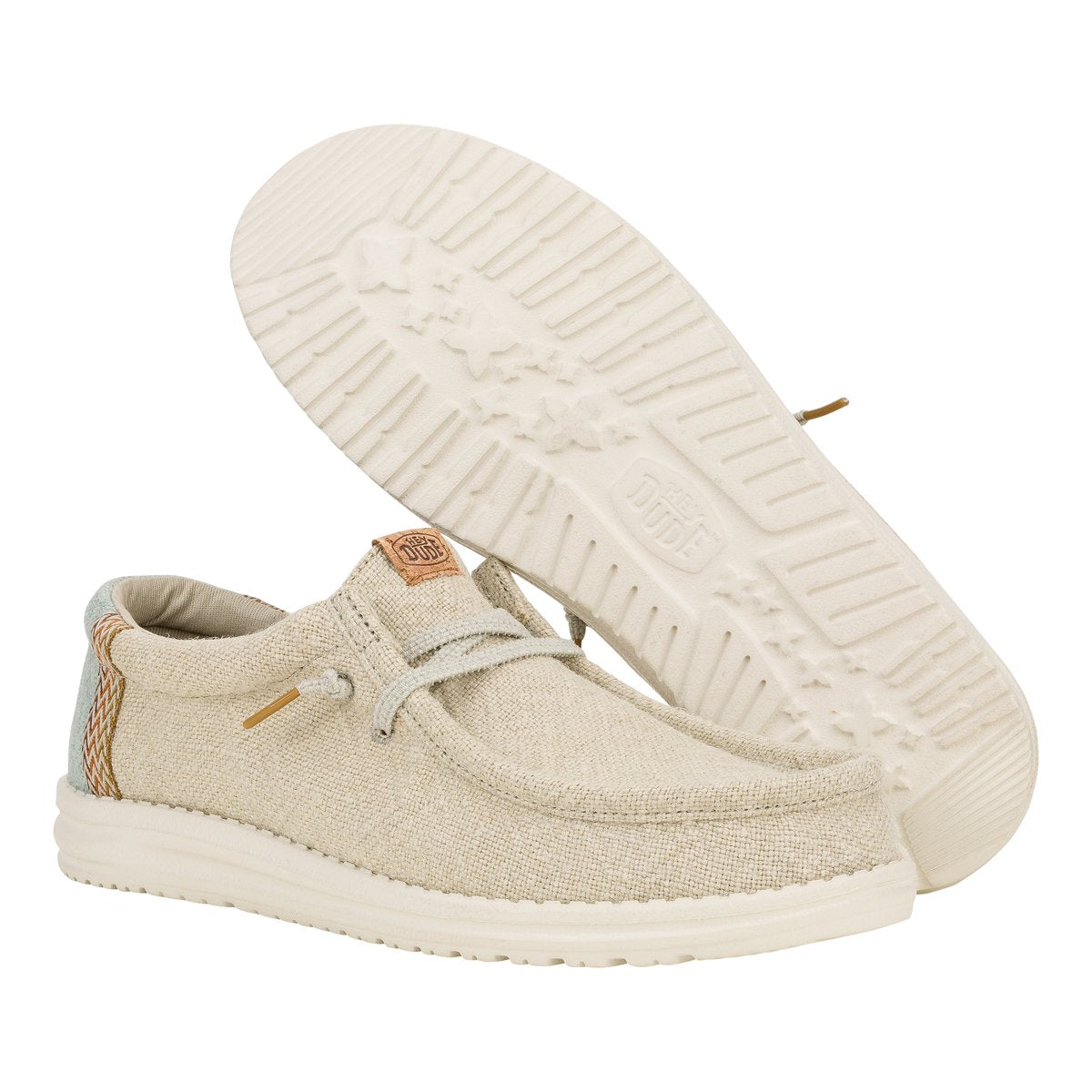 DUDE WALLY JUTE STONE GREY/ICEBERG GREEN
