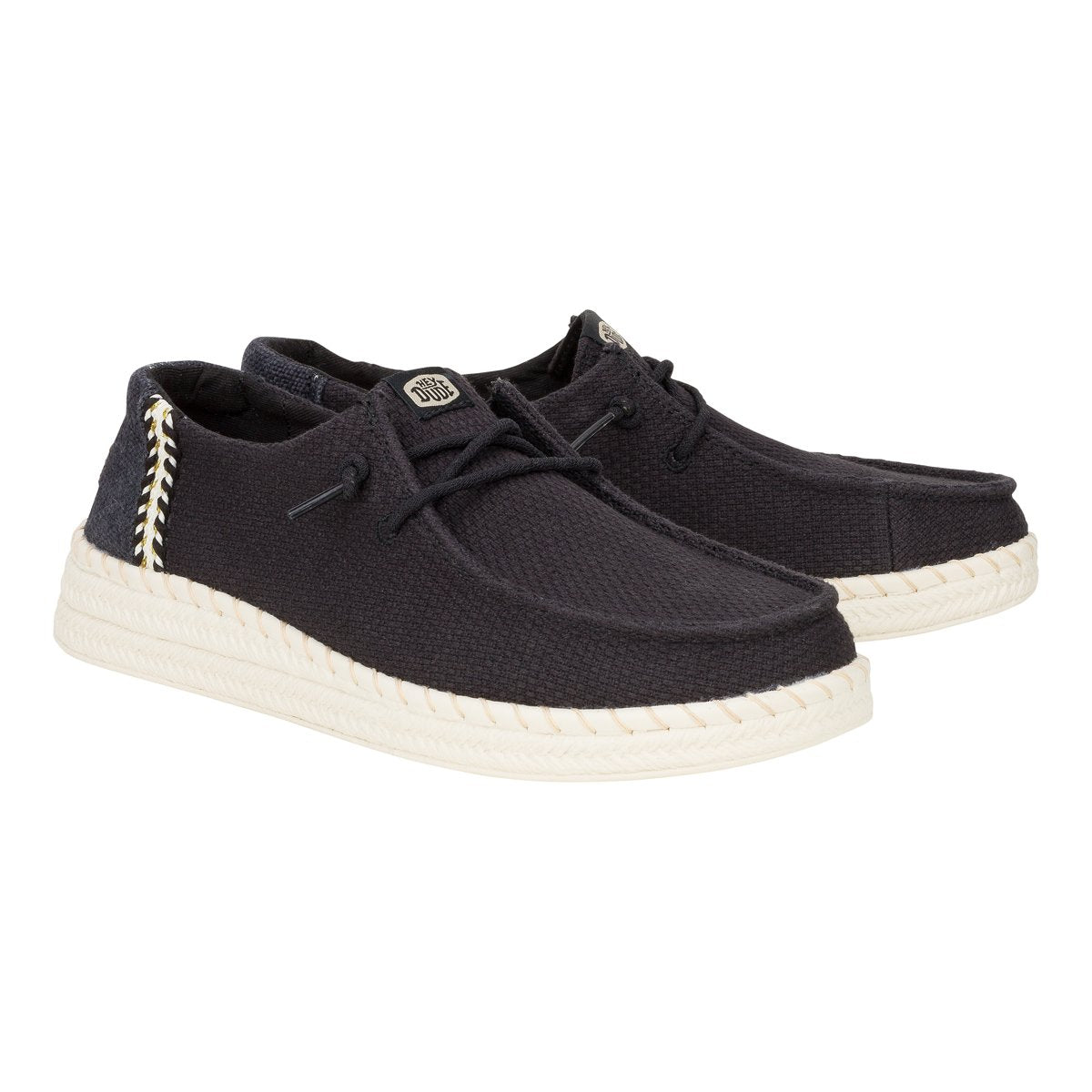 DUDE WENDY ESPADRILLE WOVEN BLACK