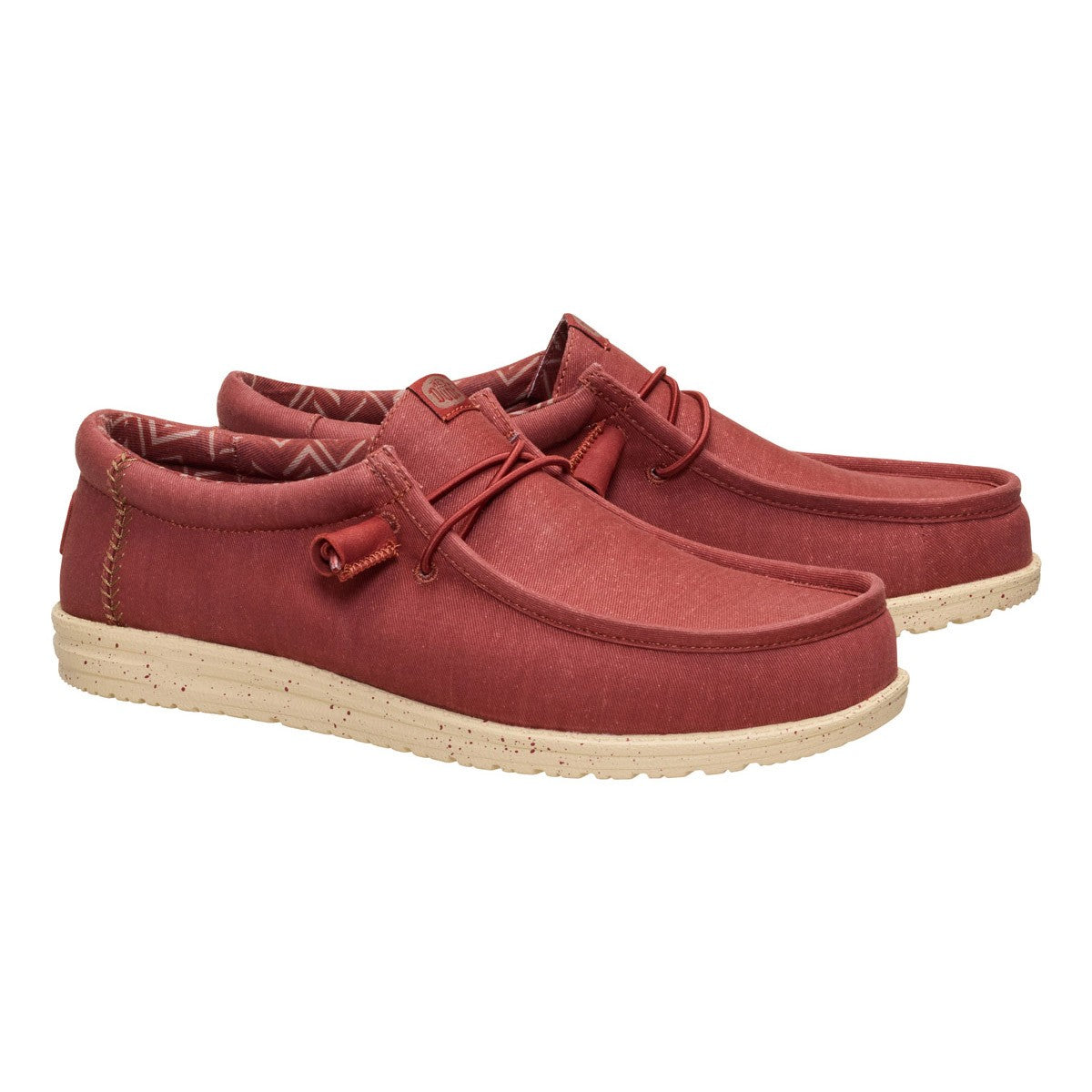 DUDE WALLY STRETCH CANVAS BURNT RED BOULDER TAN