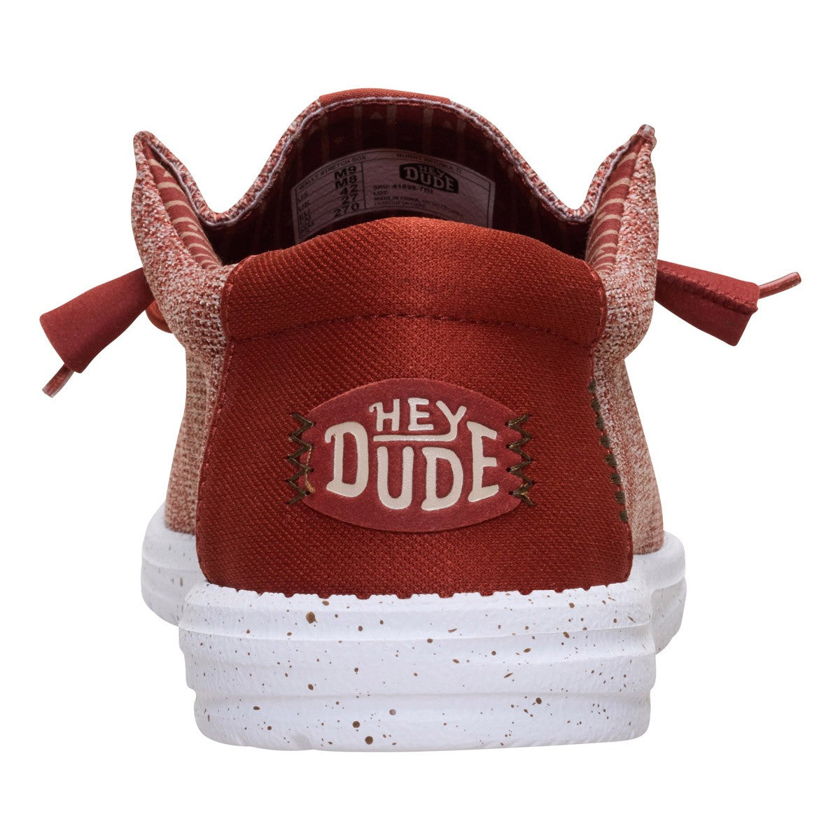DUDE WALLY STRETCH SOX BURNT RED MULTI