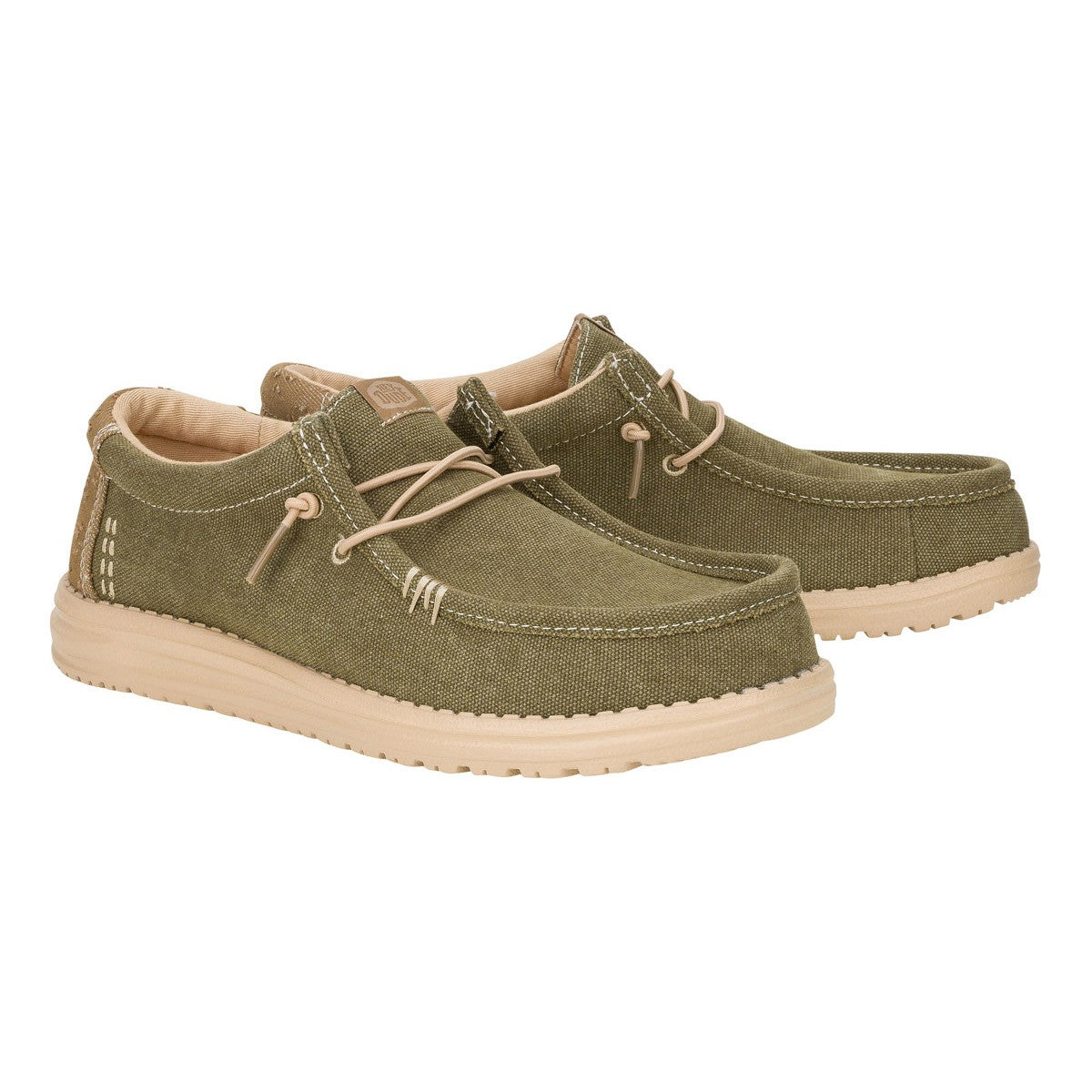 DUDE WALLY WORK WEAR DUSKY GREEN IRISH CREAM