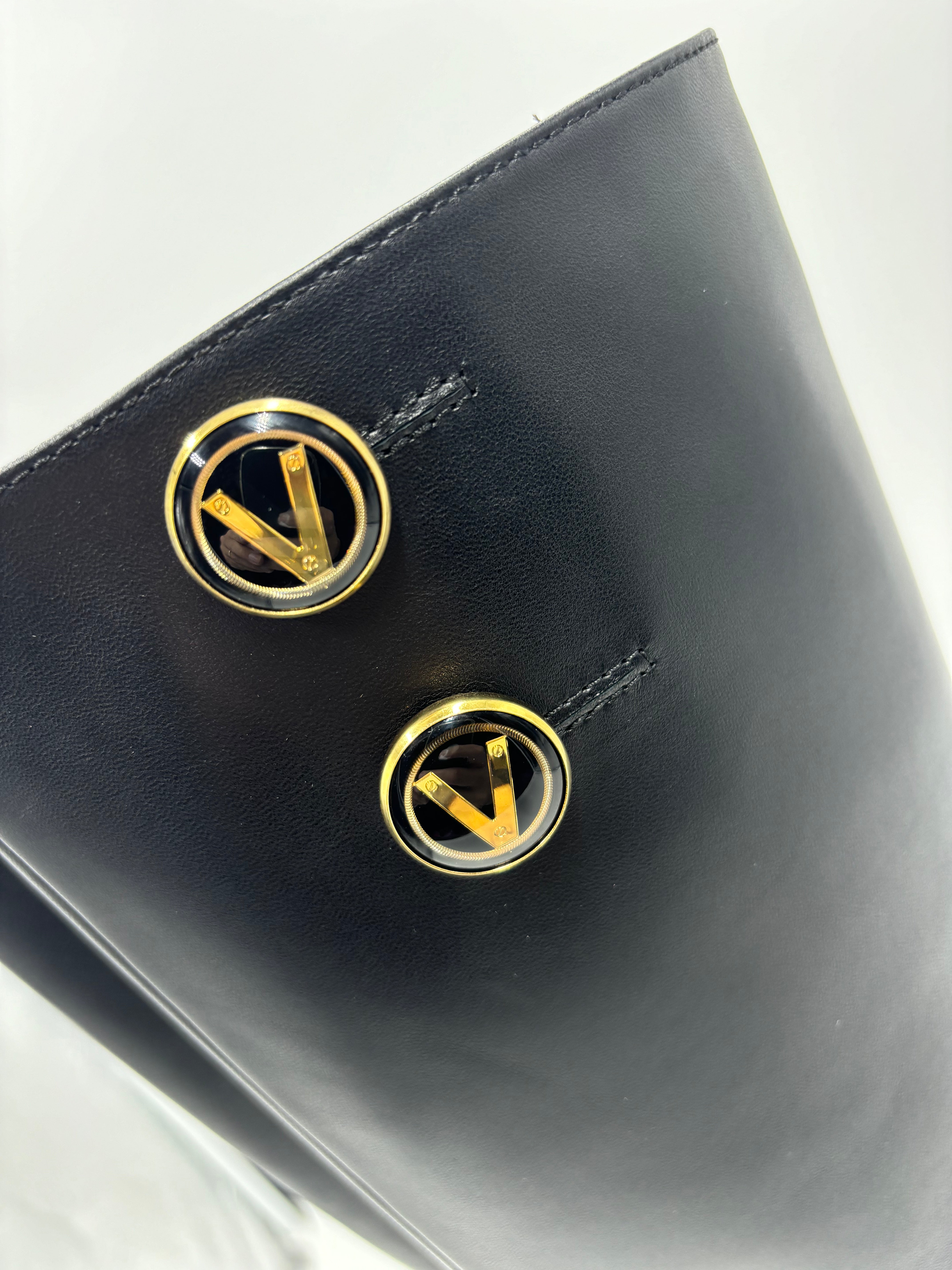 VIA ROMA 15 STIVALE 4266 SOFT NERO TACCO DOPPIO BOTTONE LOGO