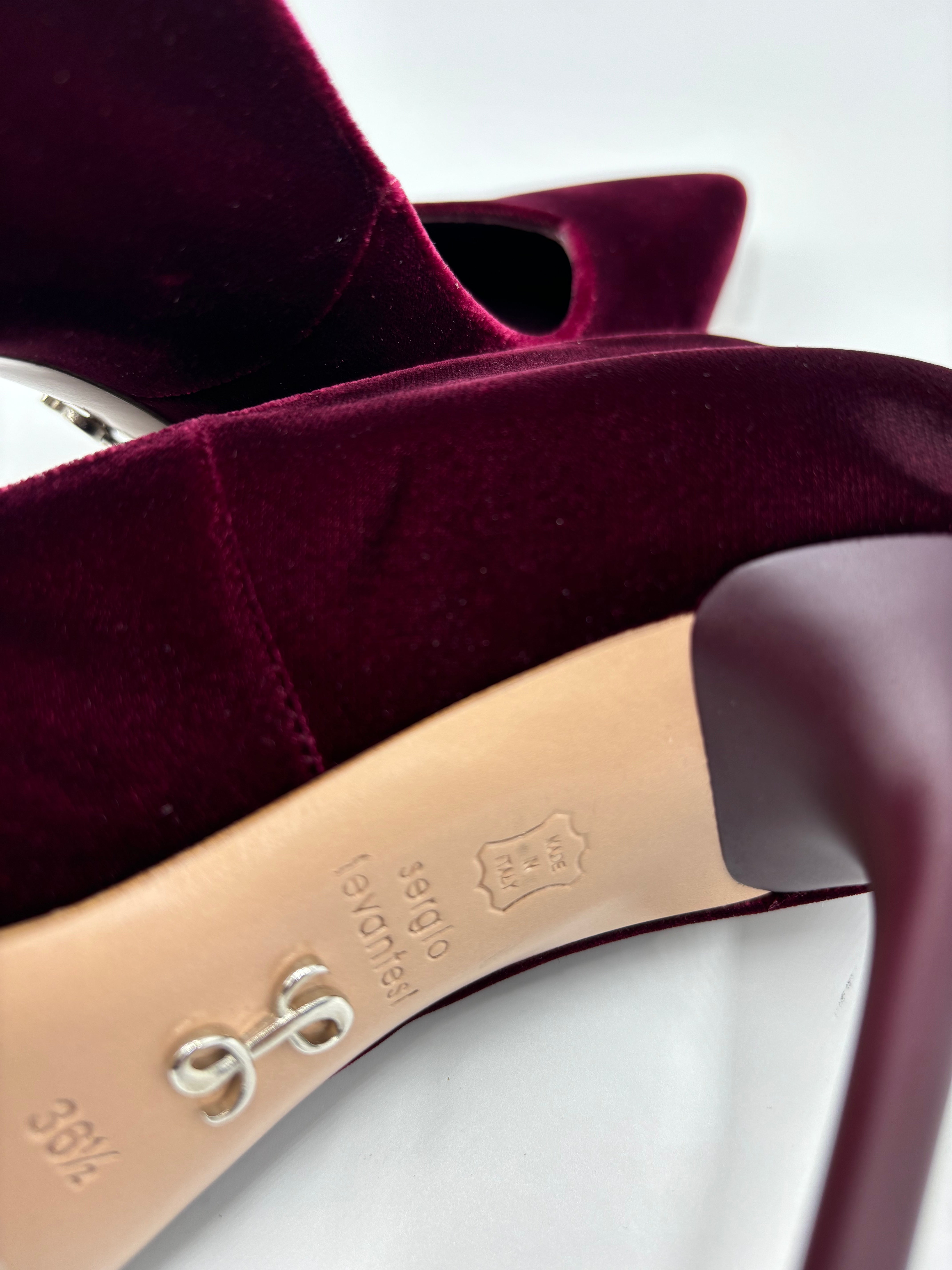 LEVANTESI DECOLLETE TACCO SPILLO LIANA23 VELLUTO RUBINO