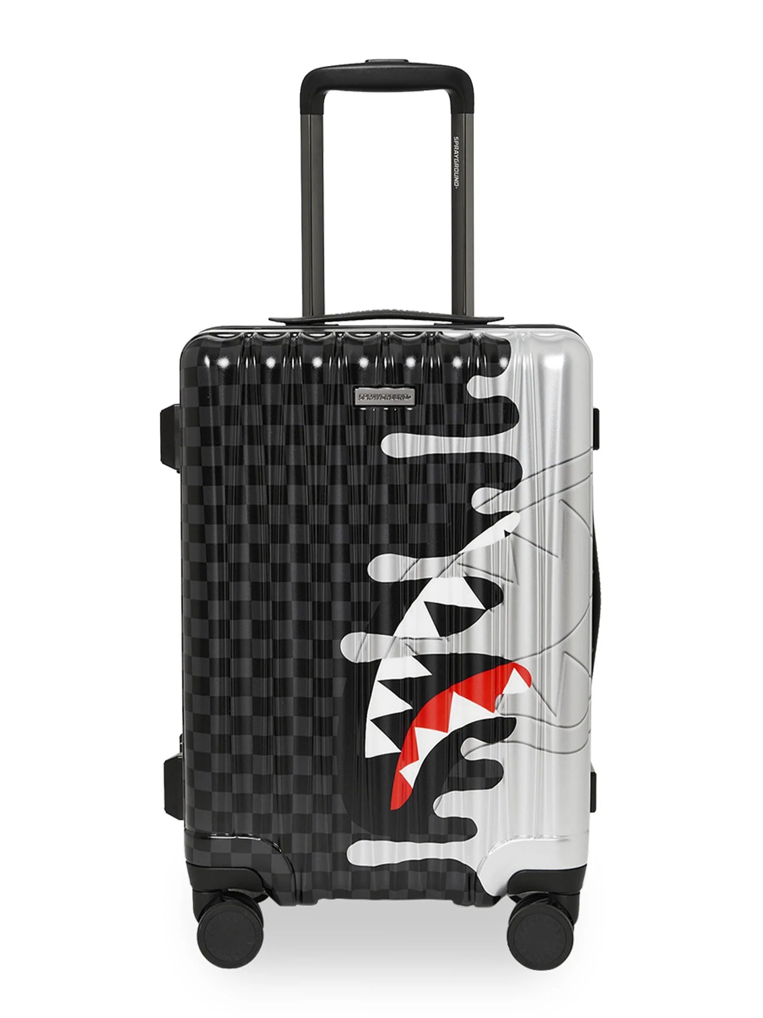 SPRAYGROUND TROLLEY SILVER SIDE DRIP CARRY ON LUGGAGE
