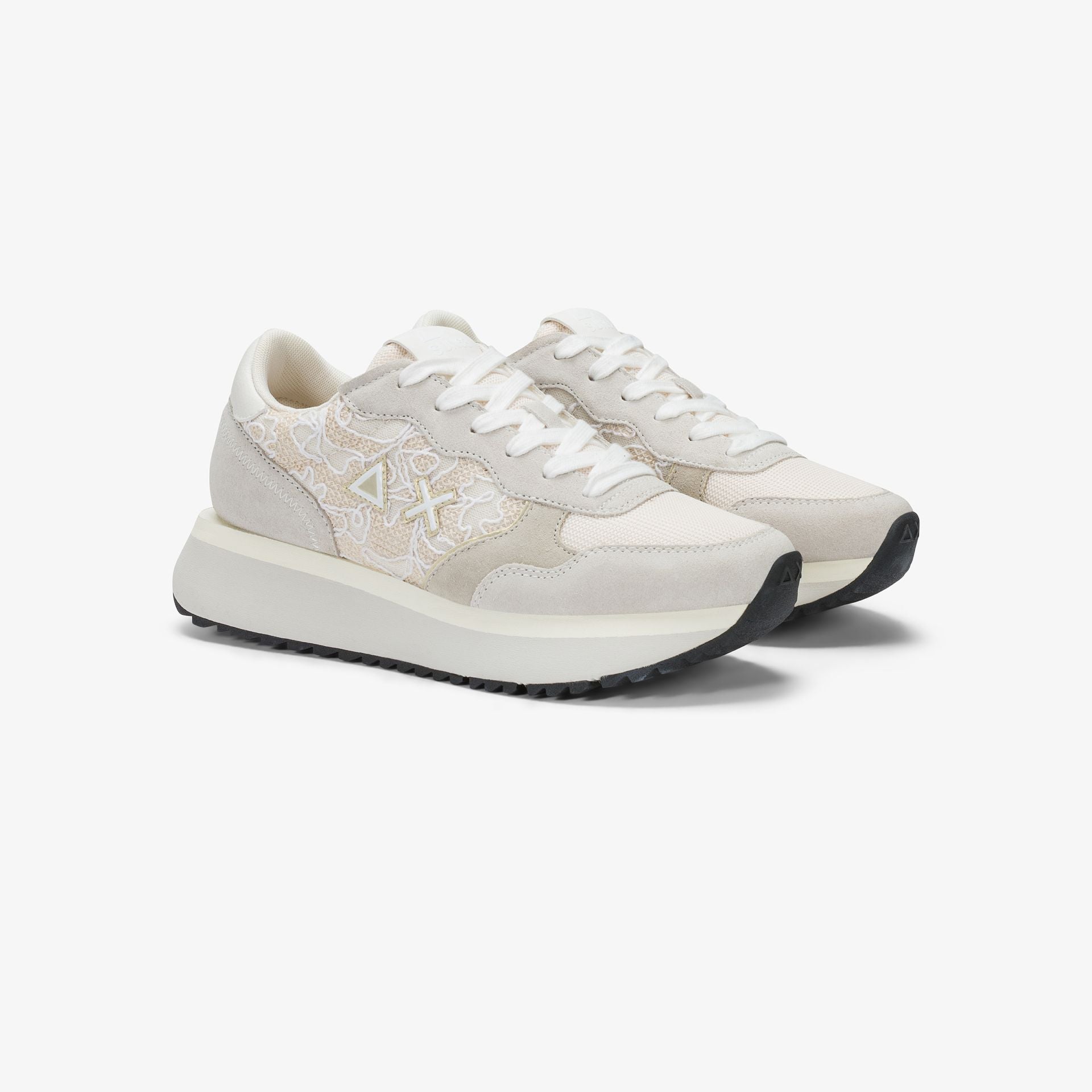 SUN 68 Z36211 BIG ALLY FLOWER MESH 31 BIANCO