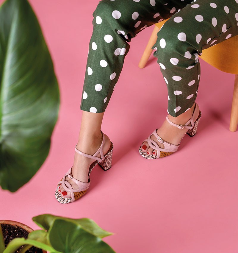 CHIE MIHARA BINDI PINK CUOIO