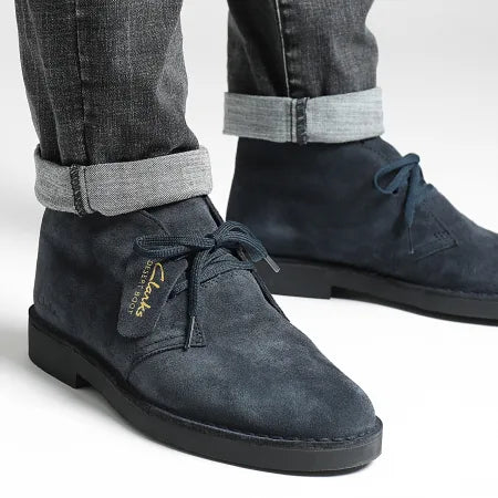 CLARKS DESERT BOOT NAVY