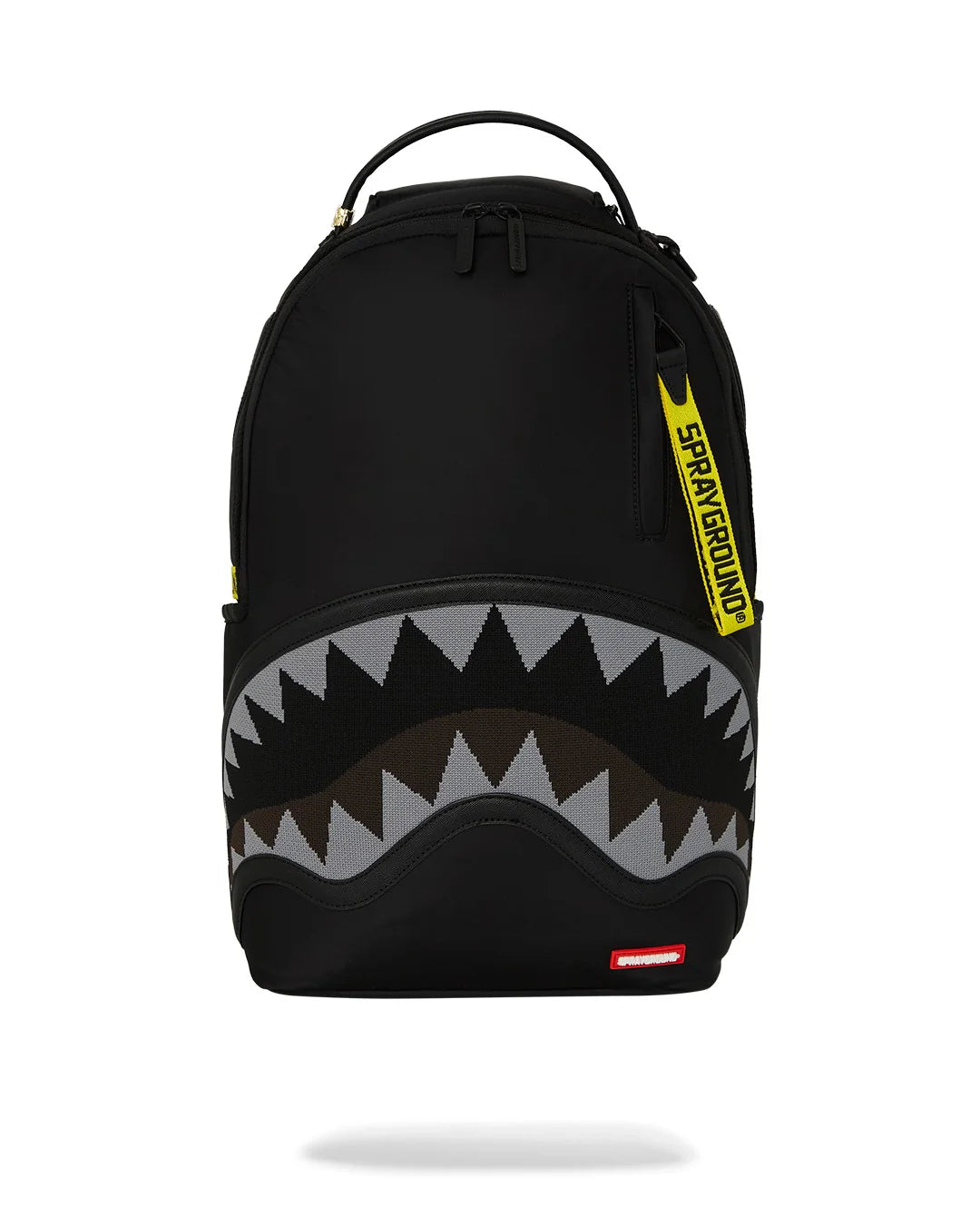 Sprayground ZAINO SHARK CENTRAL YELLOW TAPE DLX SATIN BACKPACK