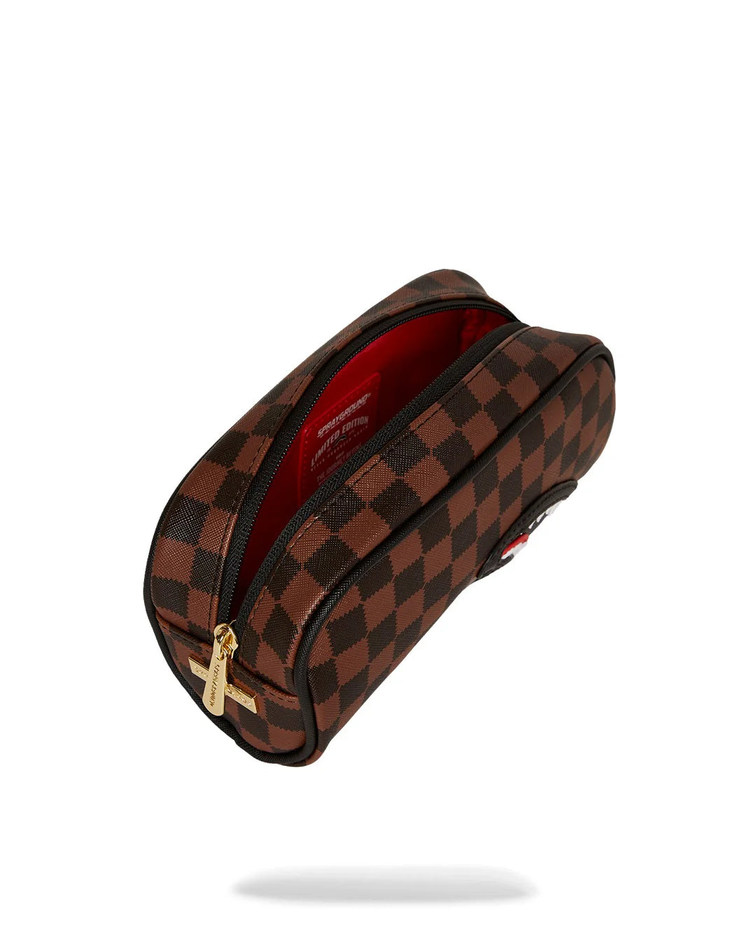 SPRAYGROUND ASTUCCIO SAWTOOTH SHARKS IN PARIS POUCH BROWN