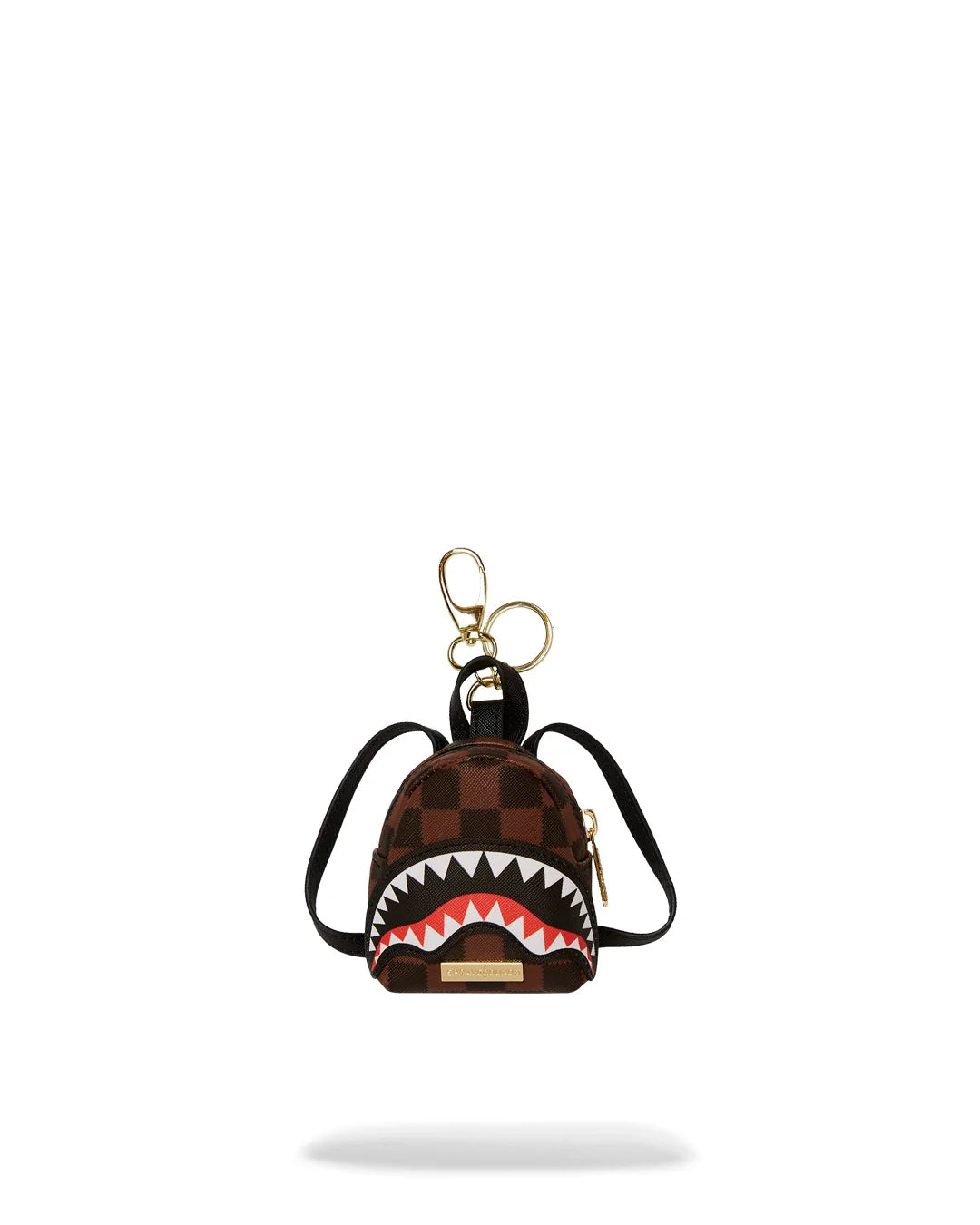 SPRAYGROUND PORTACHIAVI SAWTOOTH SHARKS IN PARIS KEYCHAIN BROWN