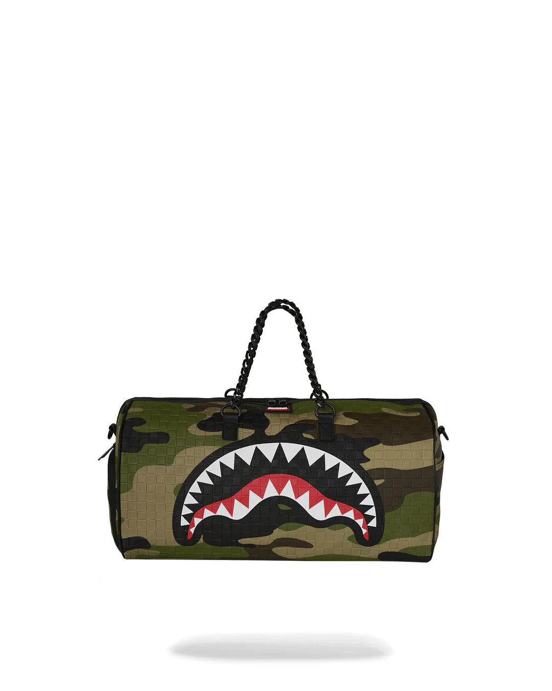 SPRAYGROUND BORSONE WOODLAND CAMO CHECK CHAIN DUFFLE