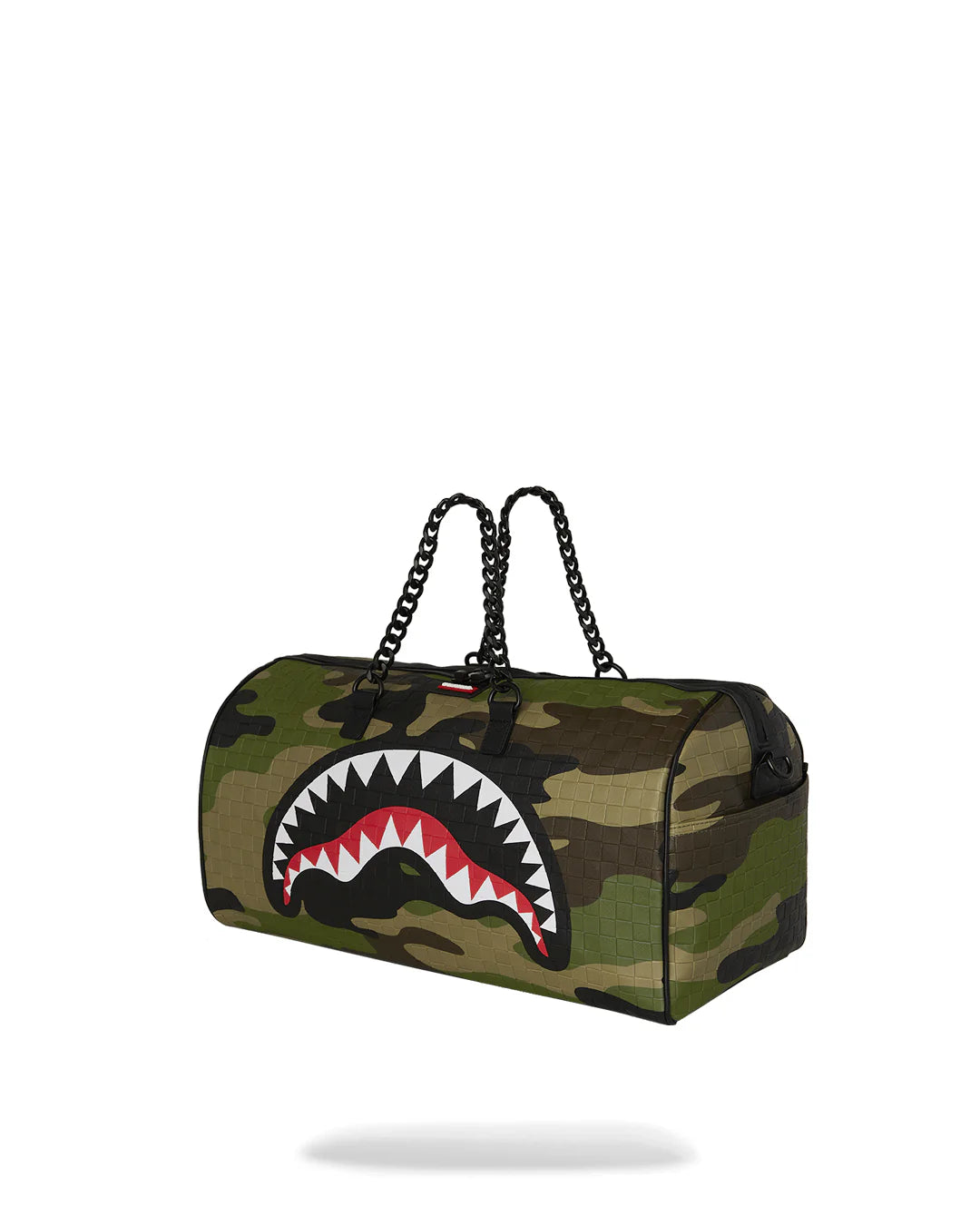 SPRAYGROUND BORSONE WOODLAND CAMO CHECK CHAIN DUFFLE
