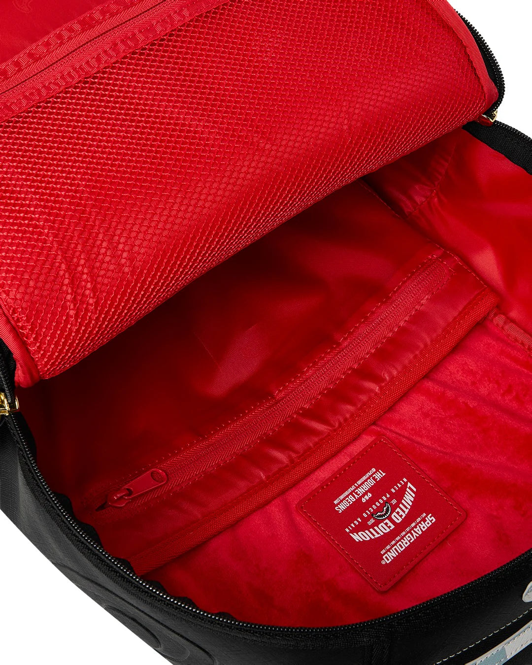 Sprayground ZAINO CREAM CHECK UNFINISHED SHARK DLXSV BACKPACK