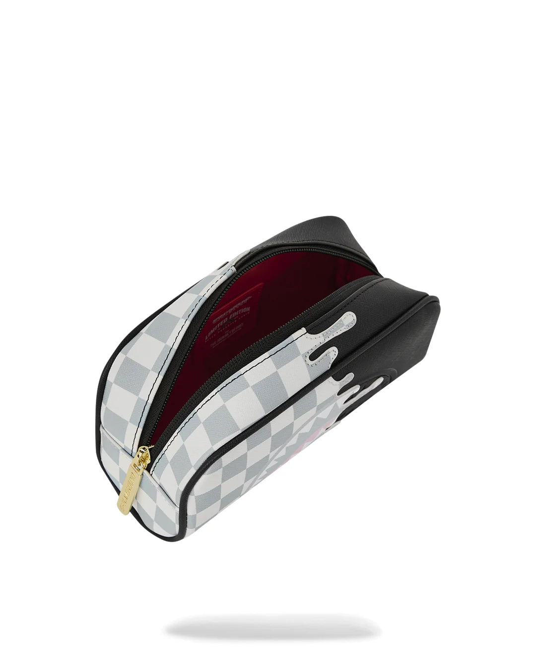 SPRAYGROUND ASTUCCIO CREAM CHECK UNFINISHED SHARK PENCIL POUCH