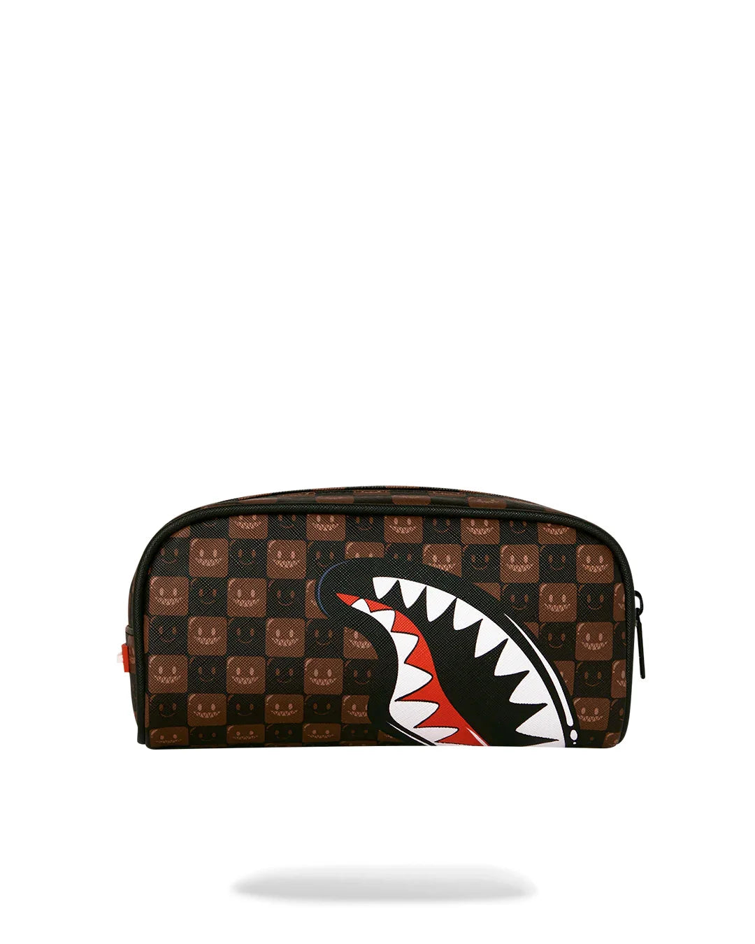 SPRAYGROUND ASTUCCIO SHARKS IN PARIS WTF BUBBLE BROWN CHECK POUCH