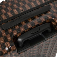 SPRAYGROUND TROLLEY SHARKS IN PARIS WTF BUBBLE BROWN CHECK CARRY-ON LUGGAGE