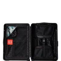 SPRAYGROUND TROLLEY SHARKS IN PARIS WTF BUBBLY BLACK CHECK CARRY-ON LUGGAGE