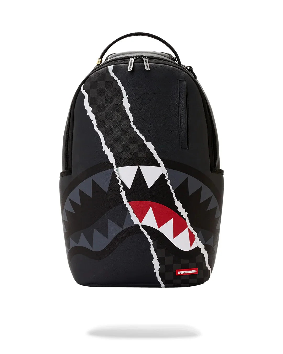 Sprayground ZAINO CENTER RIP REVEALING GRAY CHECK BACKPACK