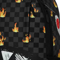 Sprayground ZAINO SCRIBBLE FIRE CHECK BACKPACK