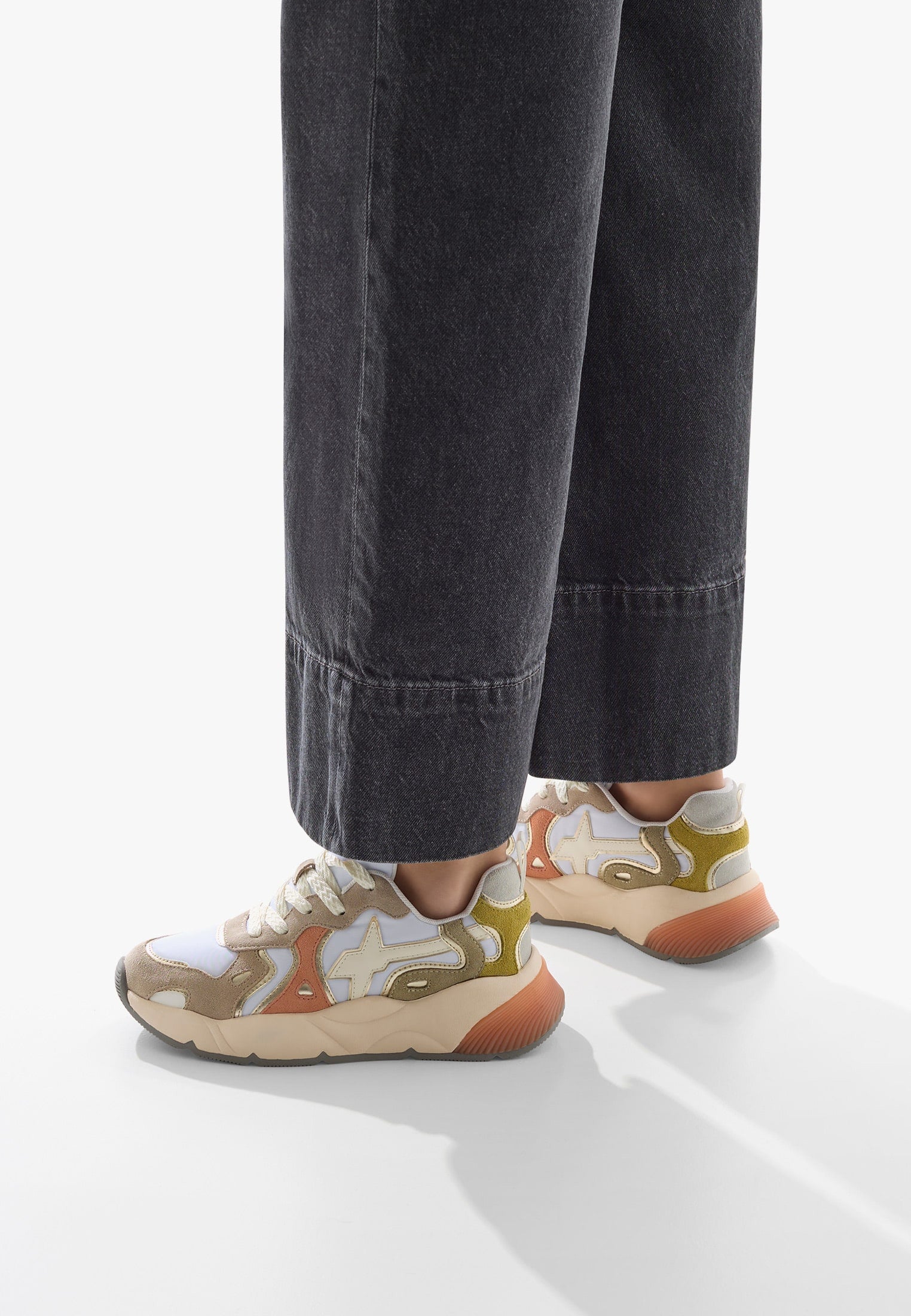 W6YZ SARAH SUEDE NYLON BEIGE STONE APRICOT
