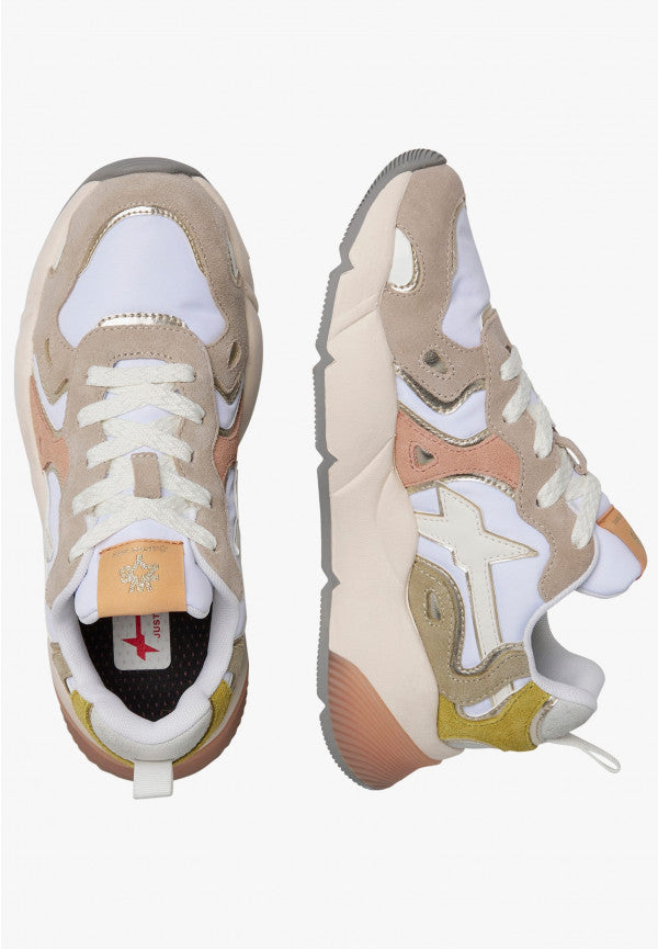 W6YZ SARAH SUEDE NYLON BEIGE STONE APRICOT
