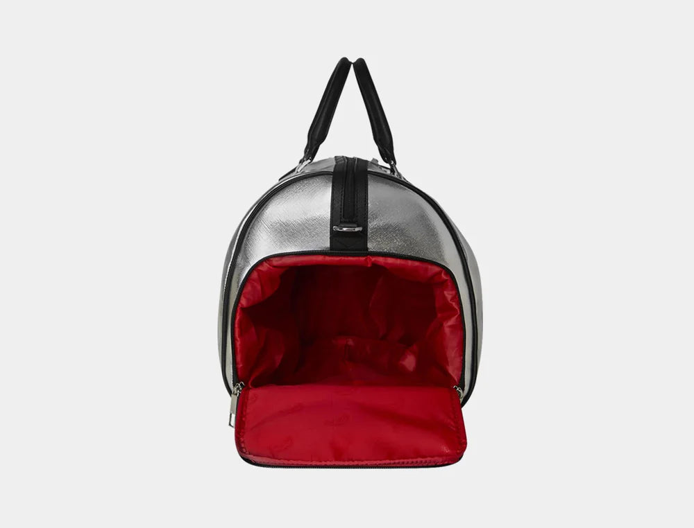 SPRAYGROUND BORSONE SILVER SIDE DRIP DUFFLE