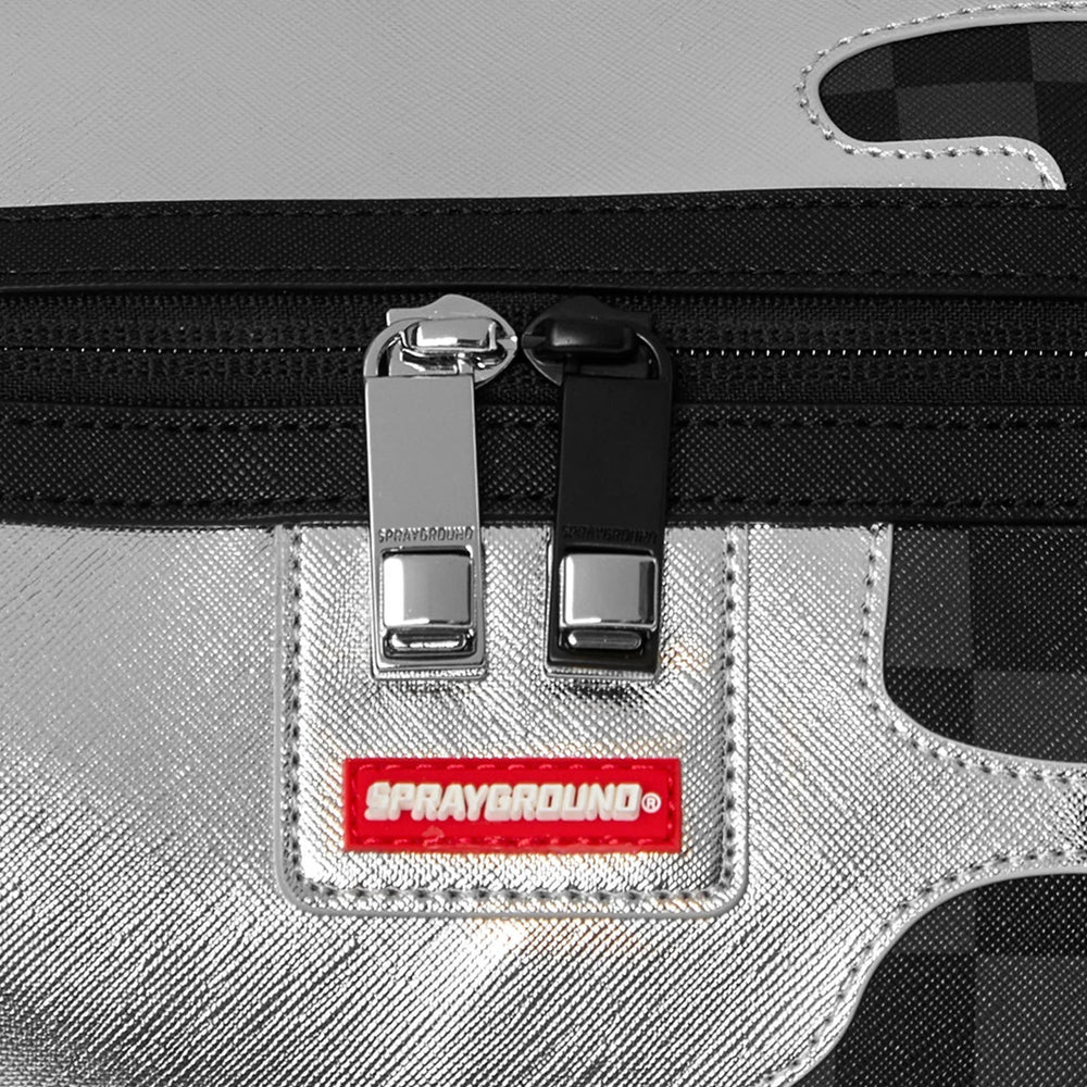 SPRAYGROUND BORSONE SILVER SIDE DRIP DUFFLE