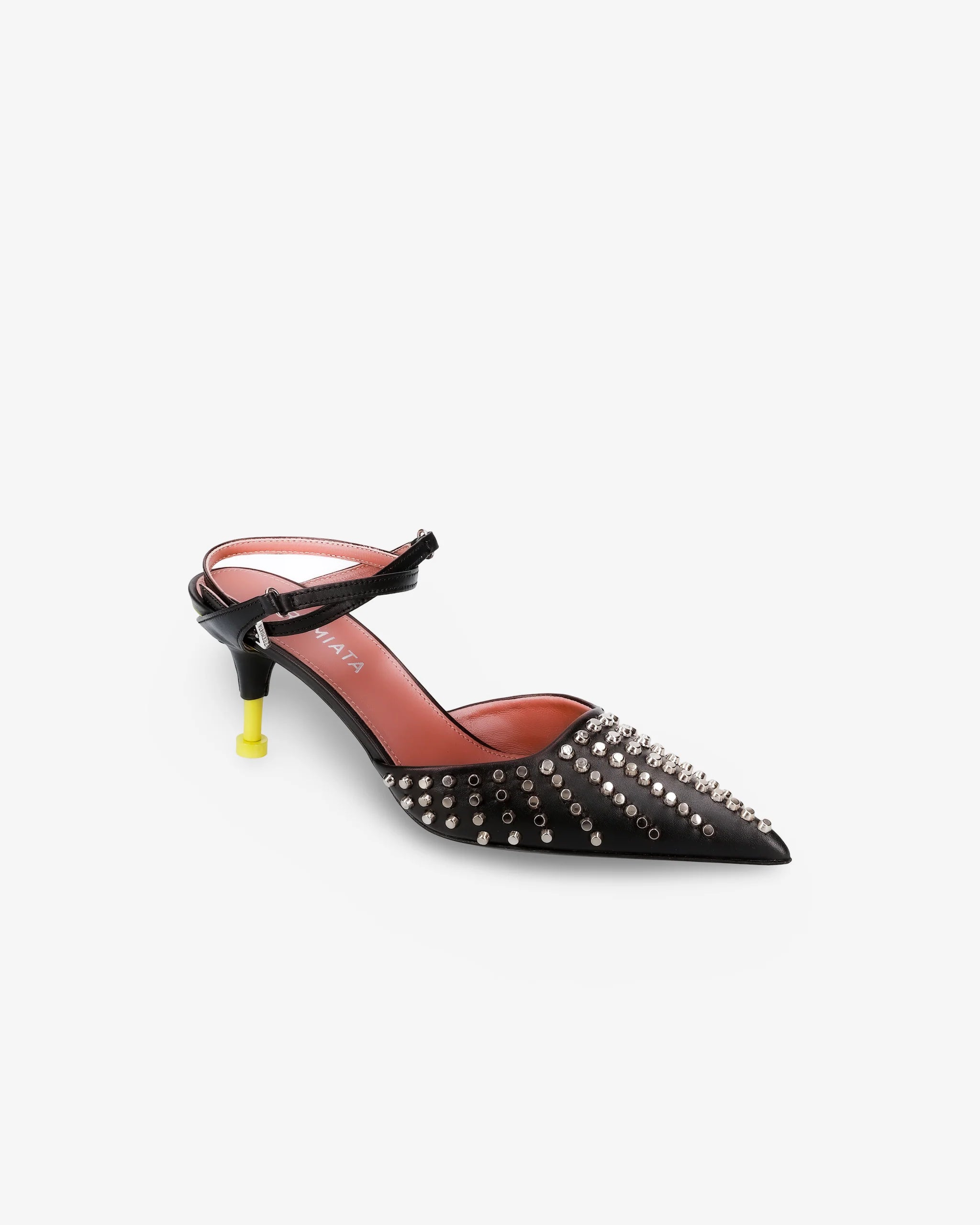 PREMIATA Chanel Spezzata con Borchie Nichel GARDA NERO - TACCO LIME