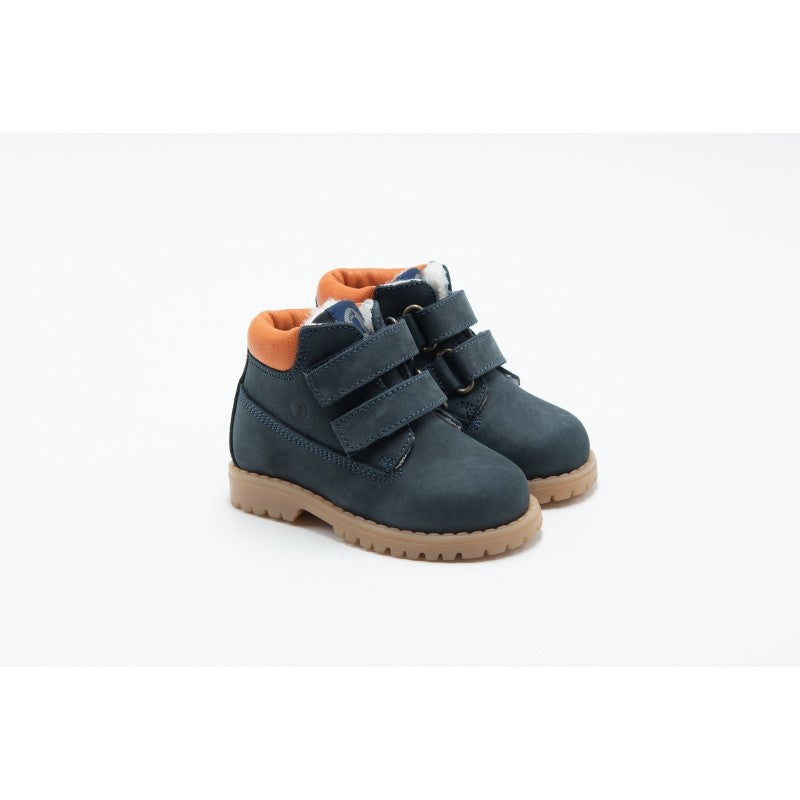 WALKEY SCARPONCINO VELCRO CARARMATO MORBIDO INTERNO LANA BLU