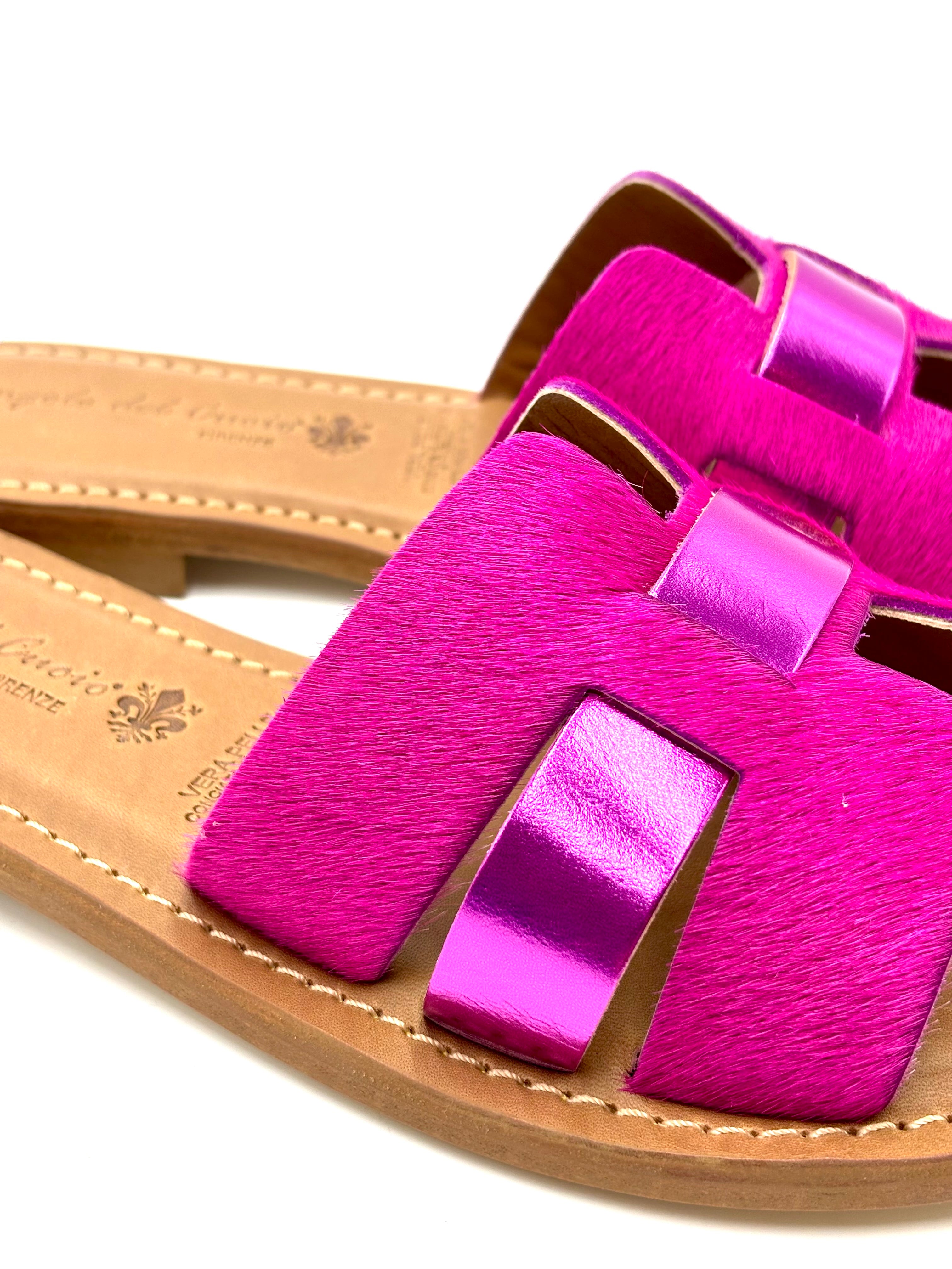 CIABATTA ARTIGIANALE MOD ERMES 1008 CAVALLINO FUXSIA